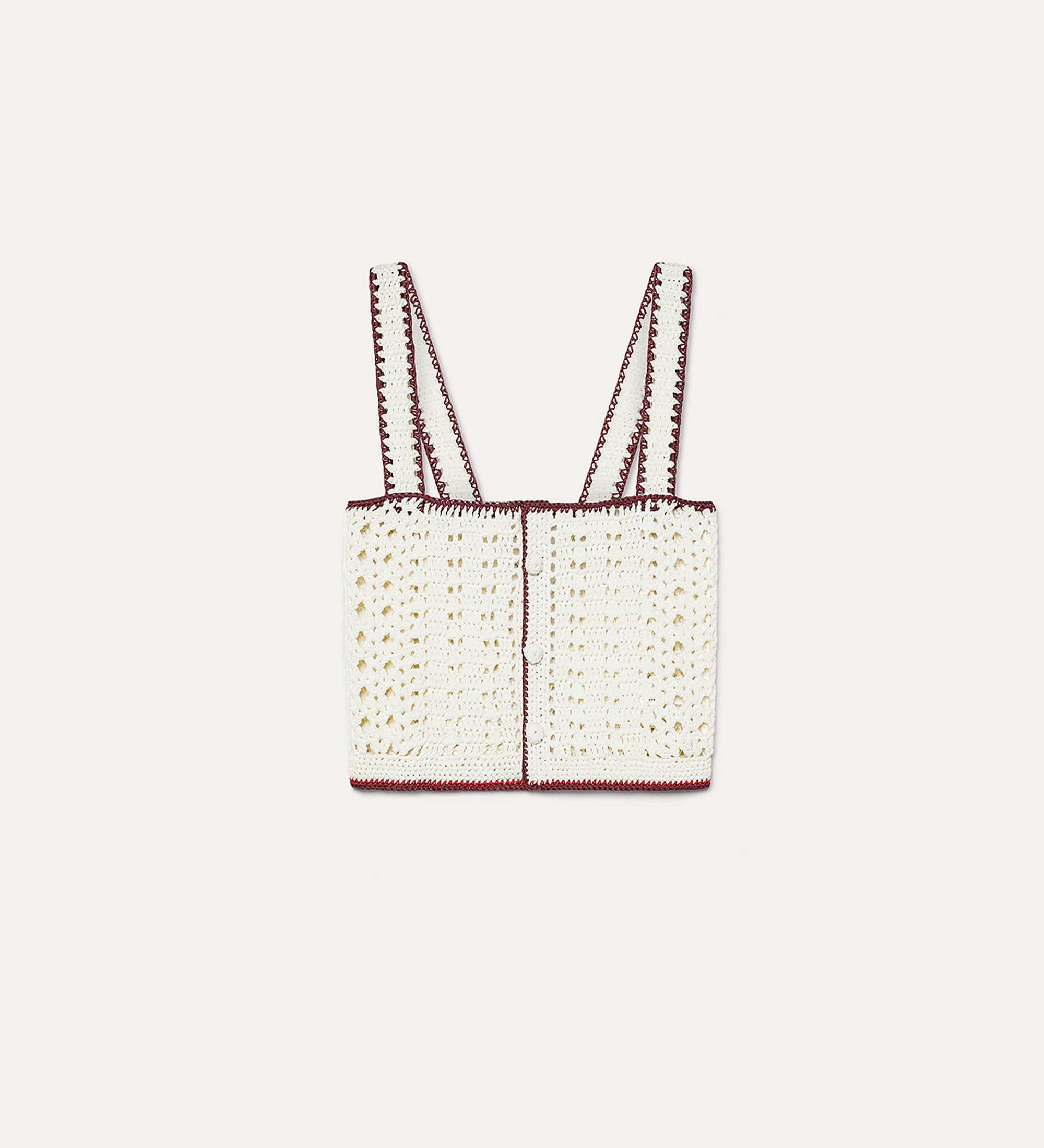 cable' luxe' handmade crochet top crystal | forte_forte