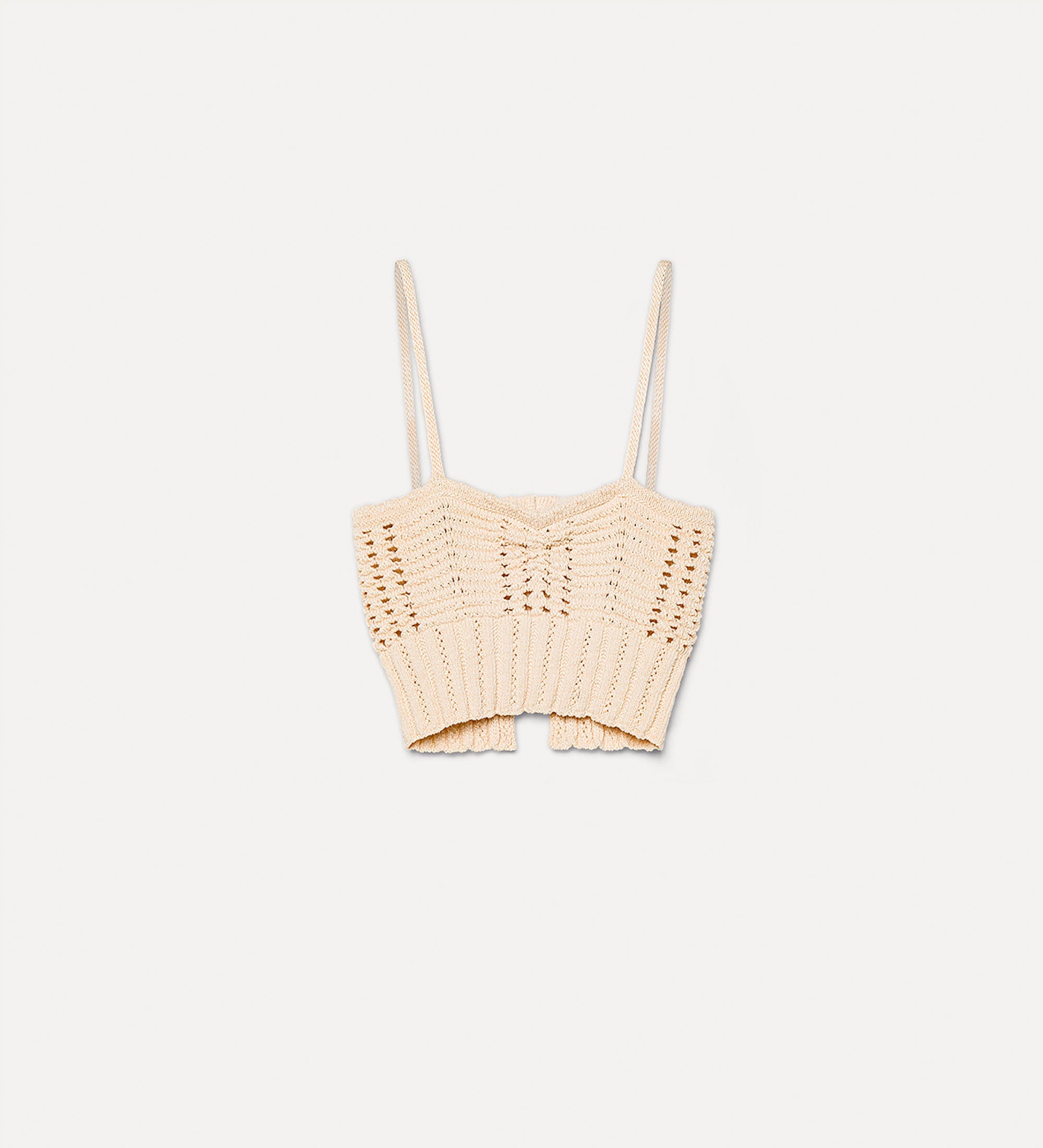 cable knit crop top butter