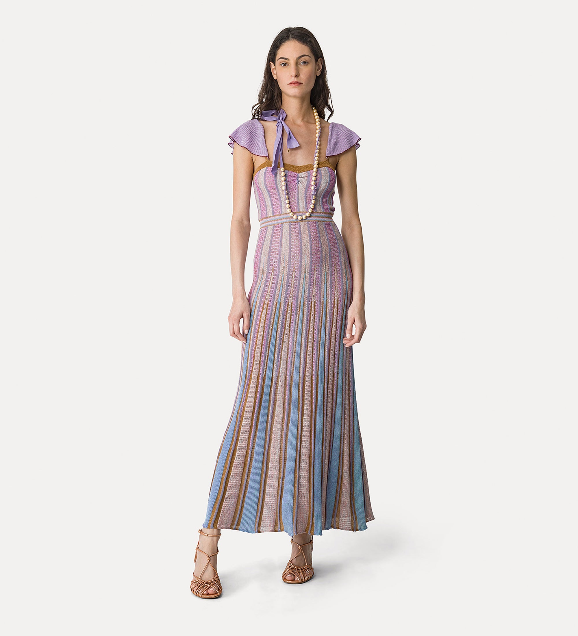 “les folies” / bronze chic inlay dress bronze