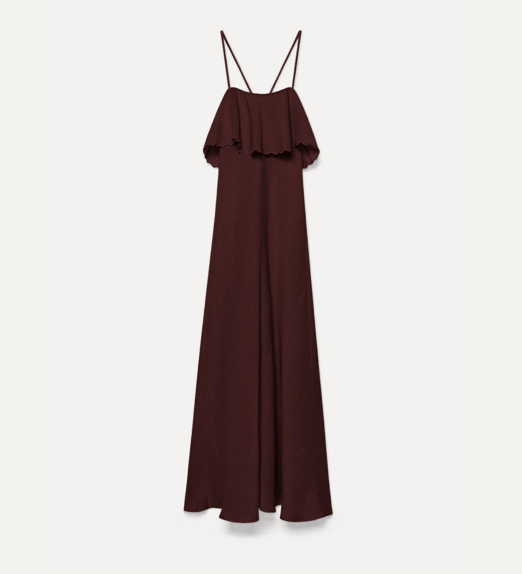 chic lightweight summer dress in linen gauze fondant
