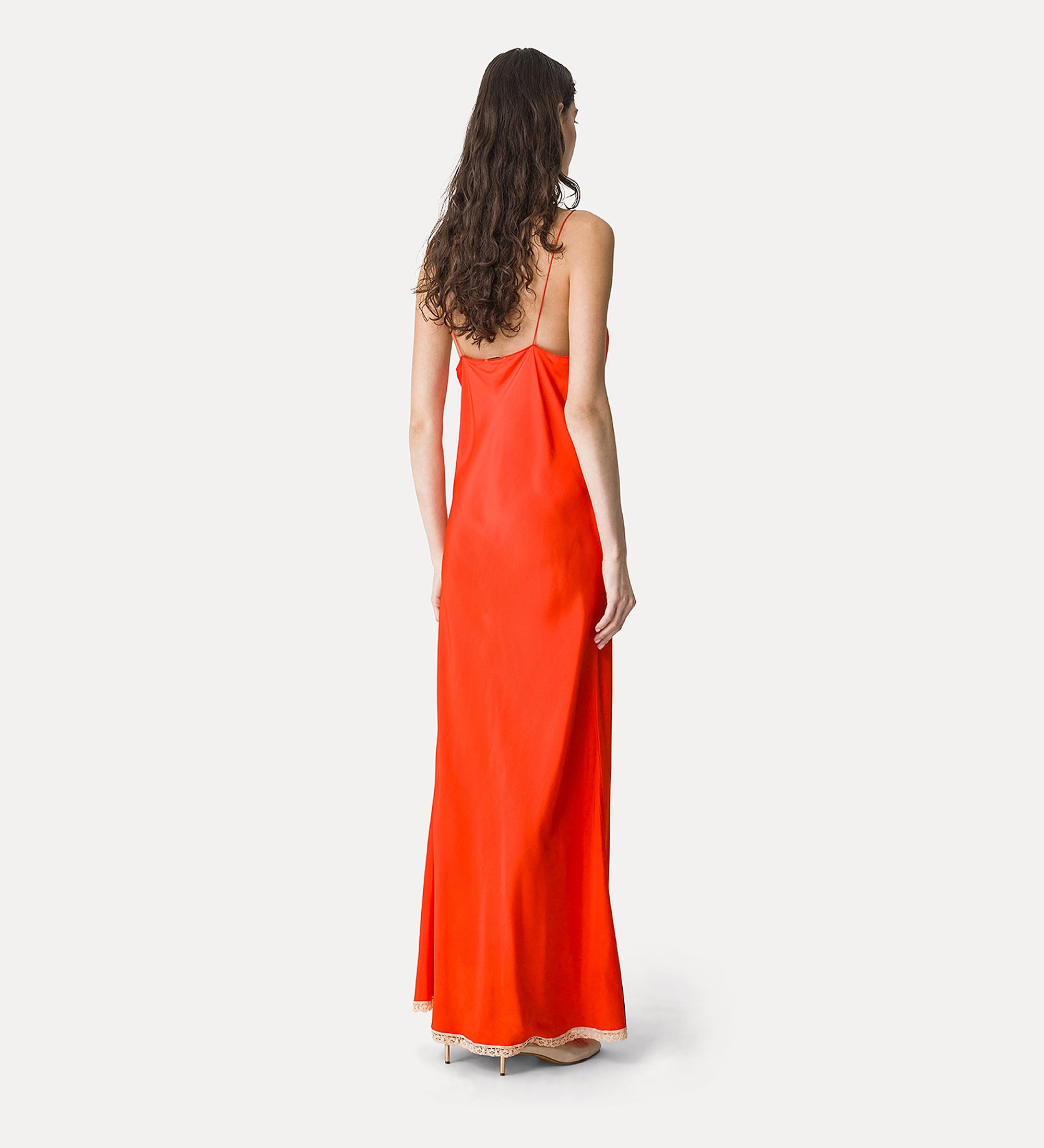 dress with lace inlays rouge
