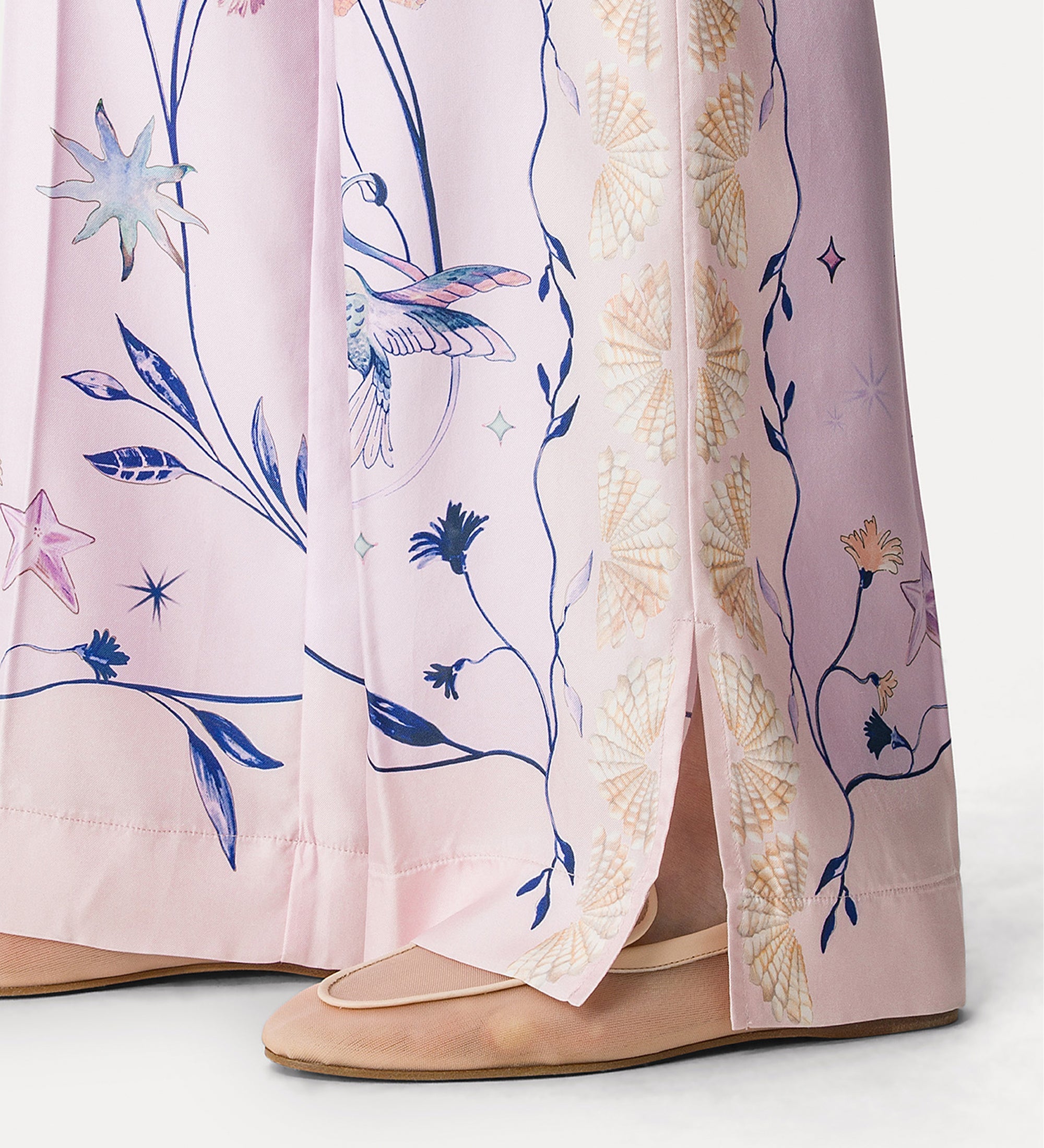 “deliverance” print twill stretch trousers sweet