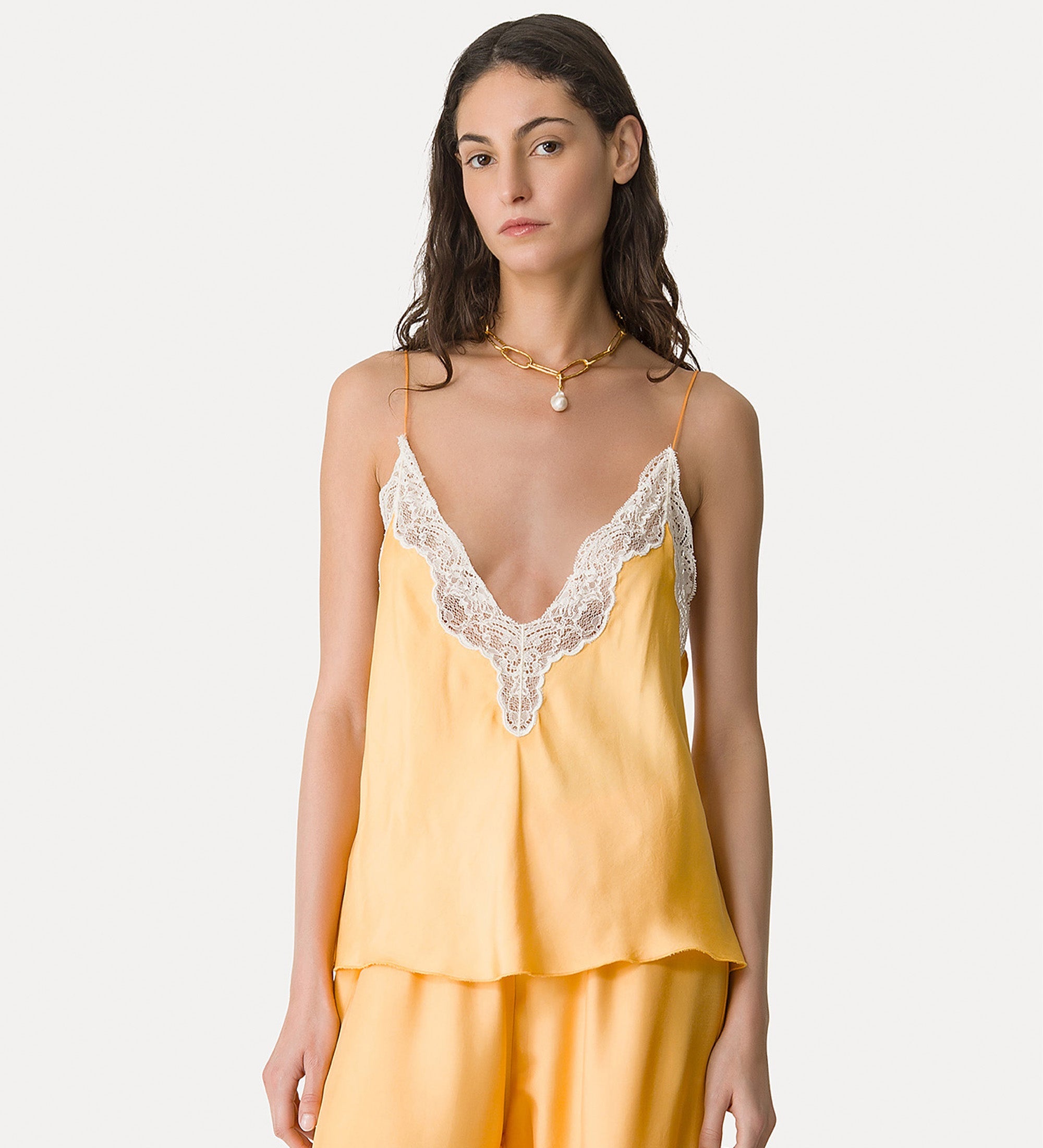 chic lingerie top mandarine