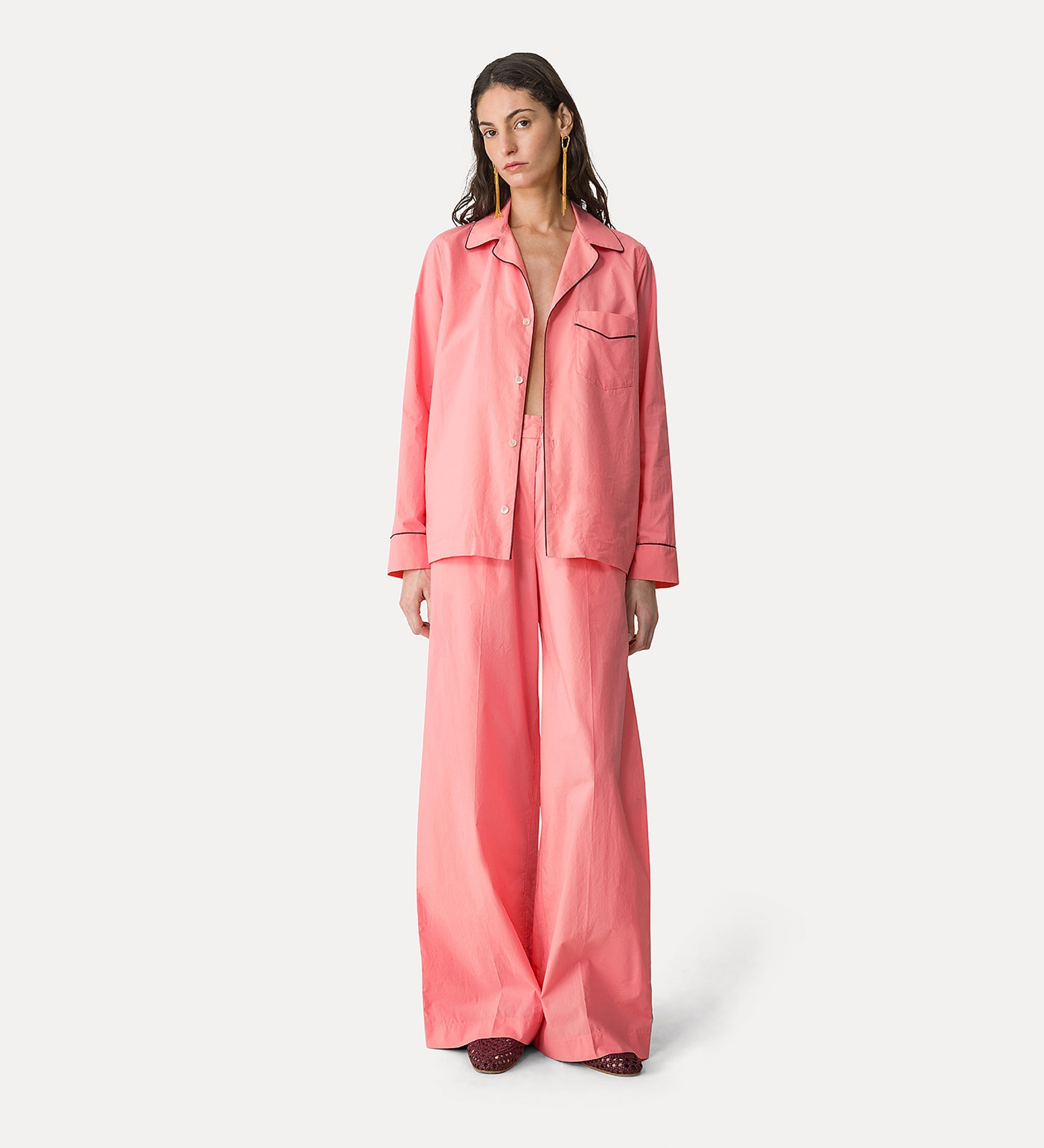 cotton poplin trousers kiss