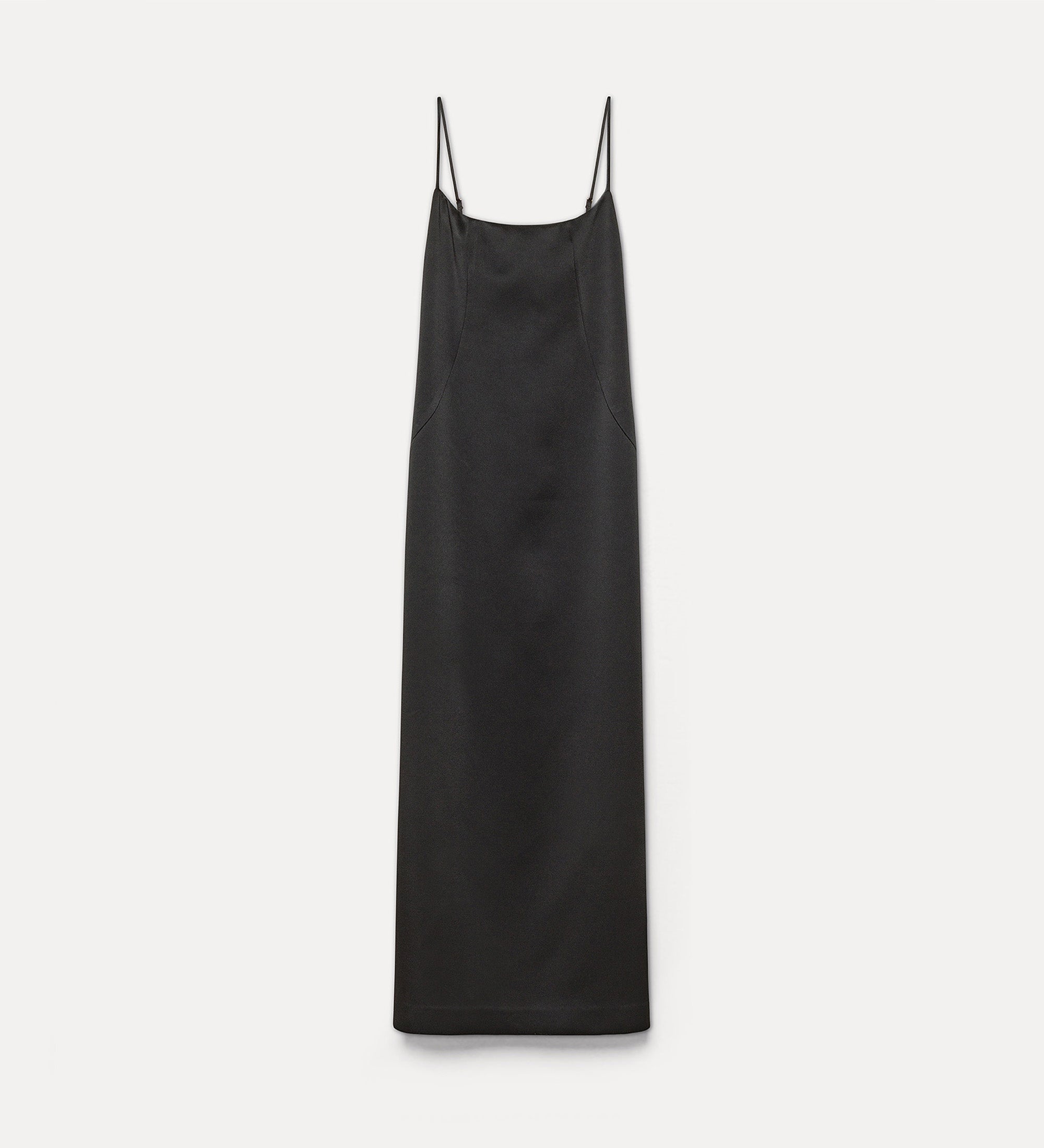 abito bretellina raso pesante Noir