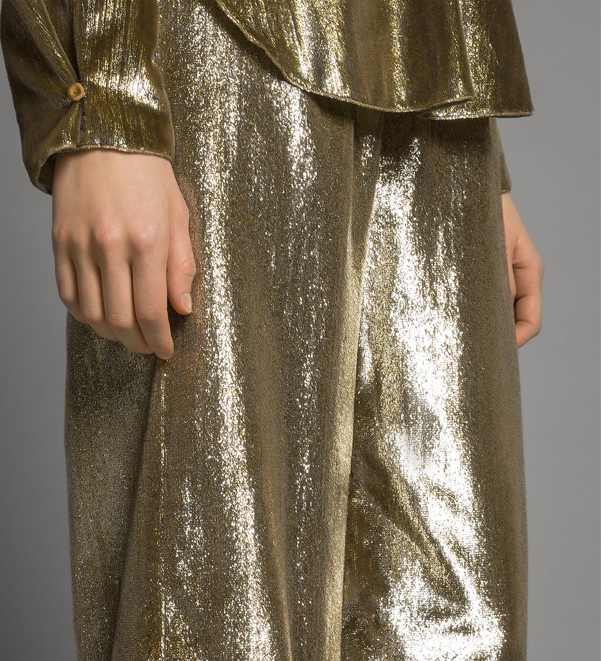 pantalone velluto lurex Gold