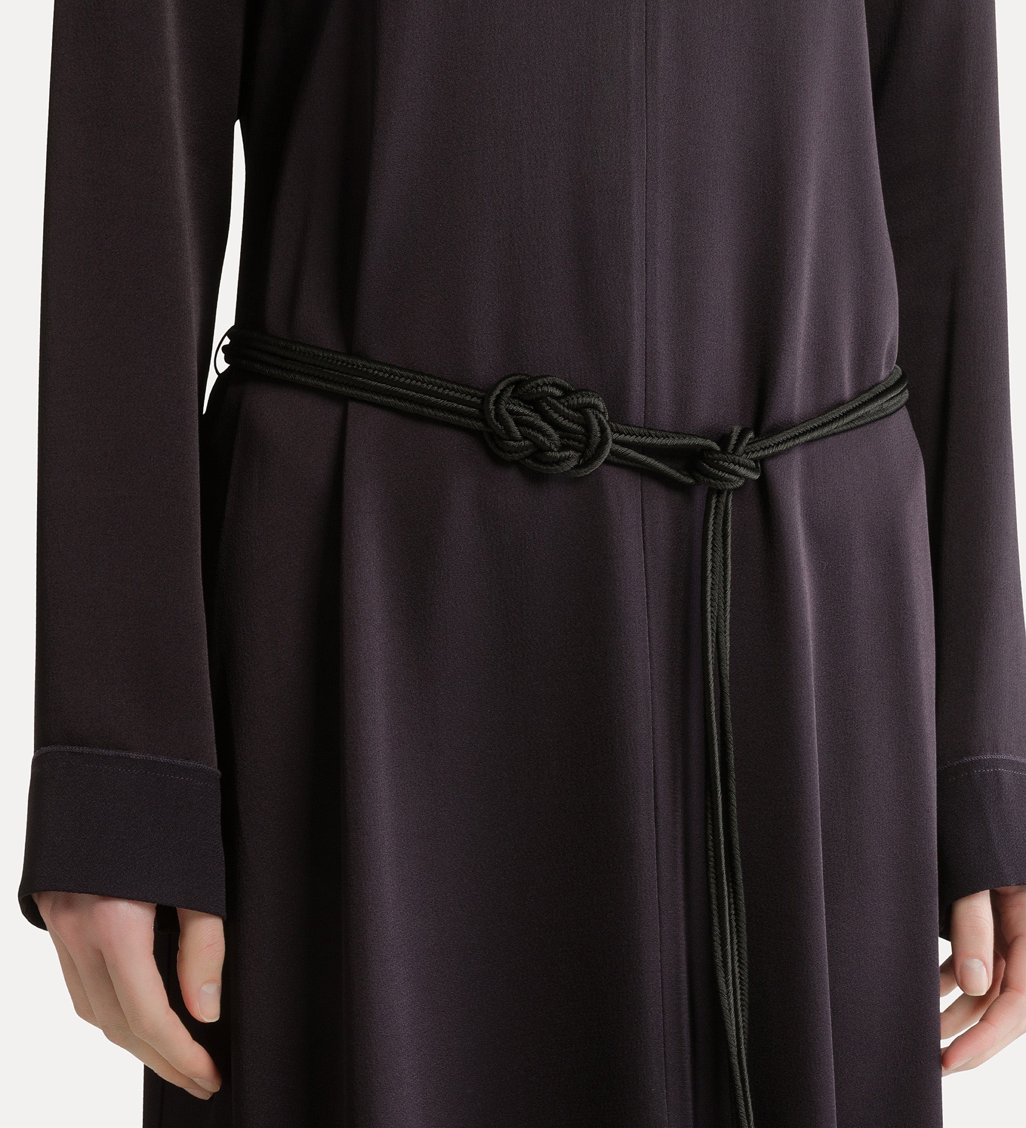 long dress in envers satin notte