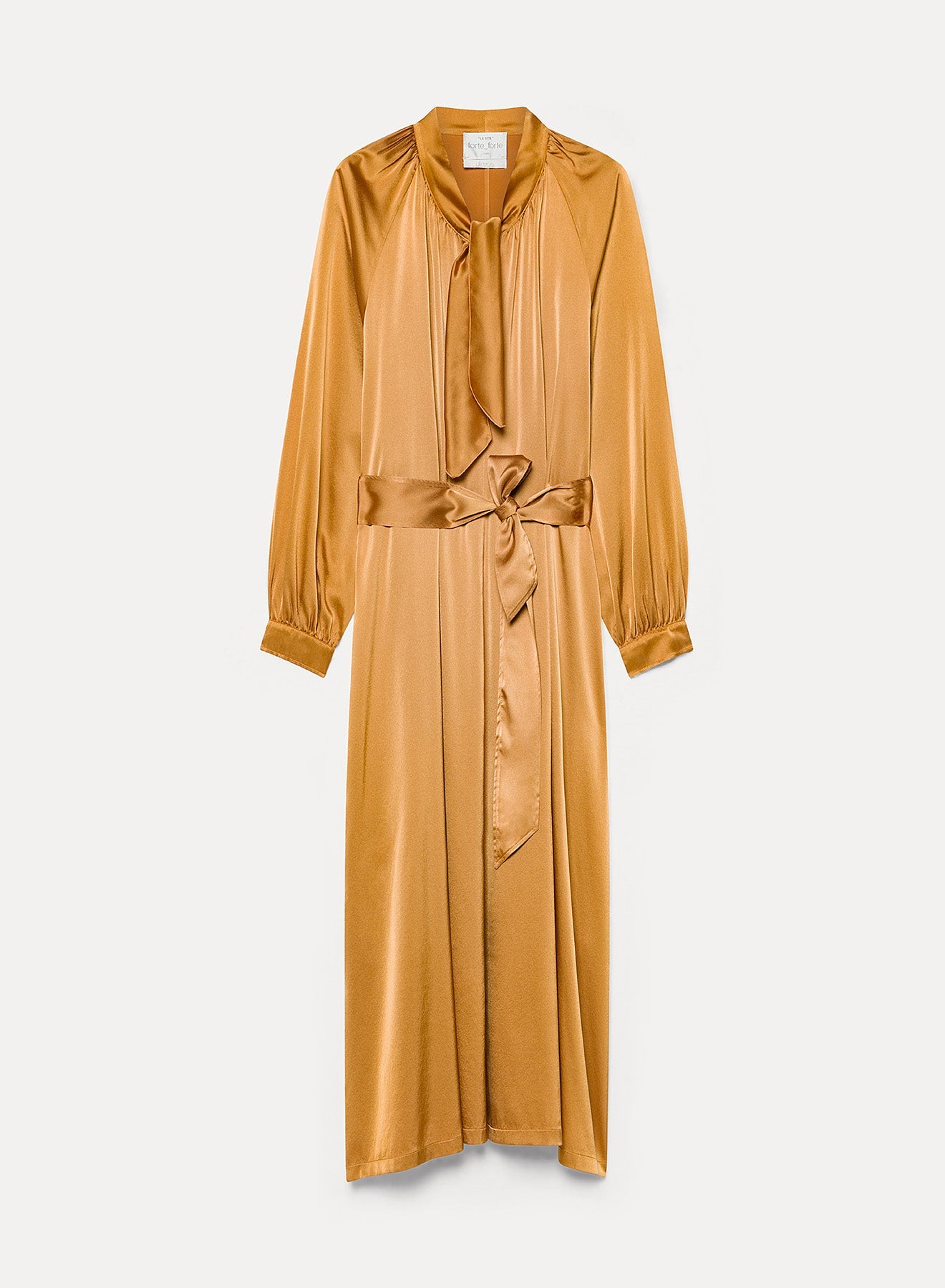stretch satin bow–tie dress heliodore
