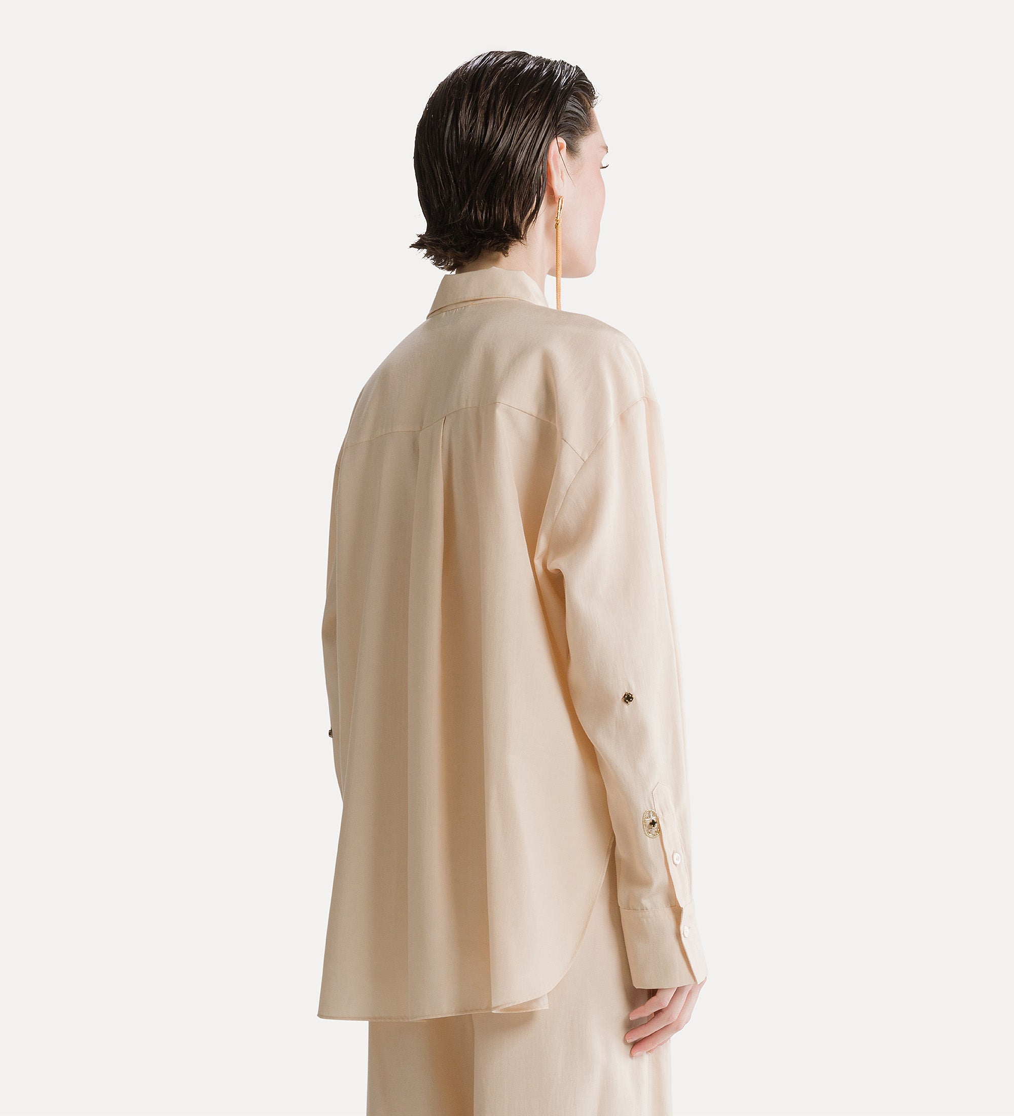 twill shirt with “le club” embroidery loto