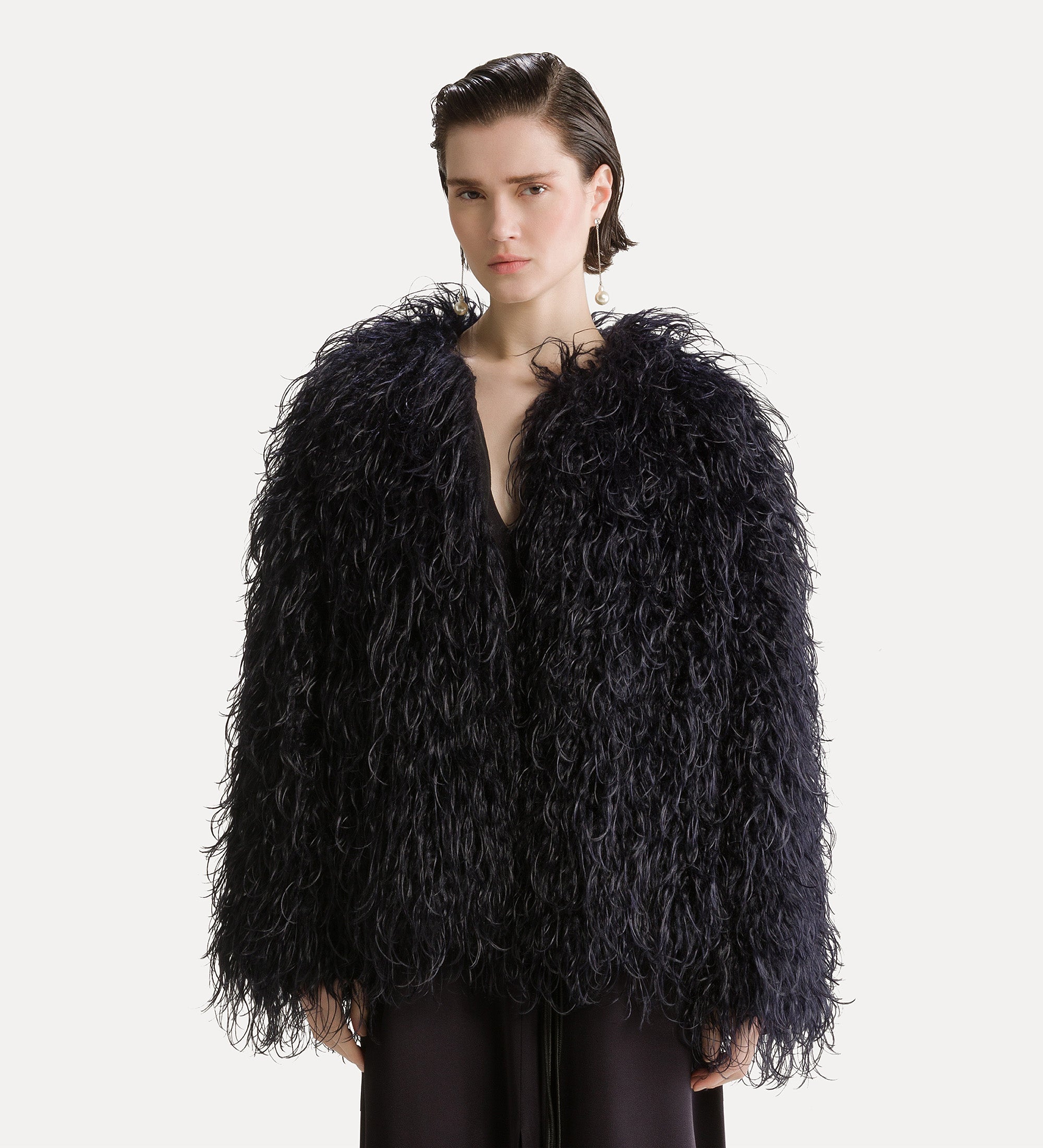 mongolian faux fur jacket notte