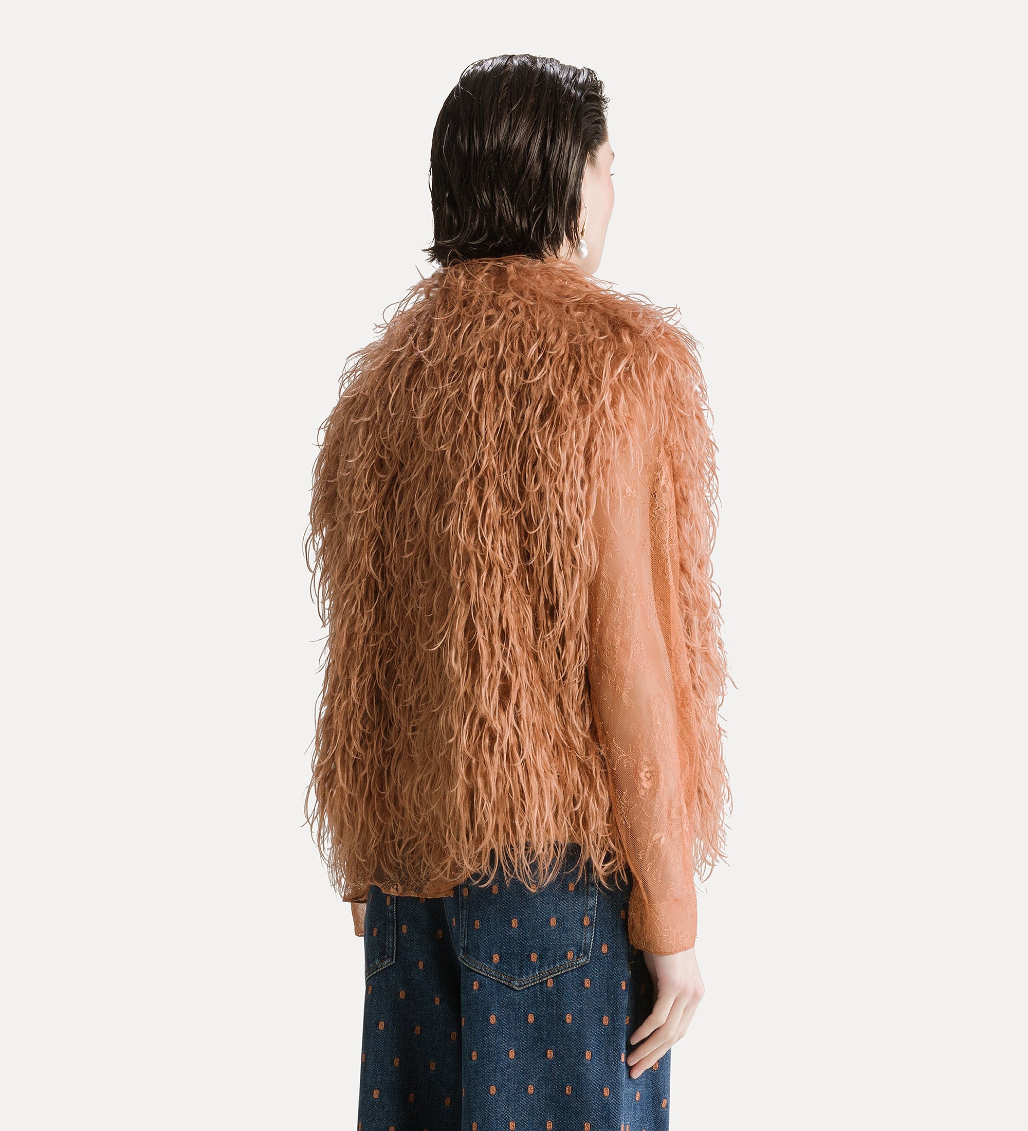 mongolian faux fur gilet the