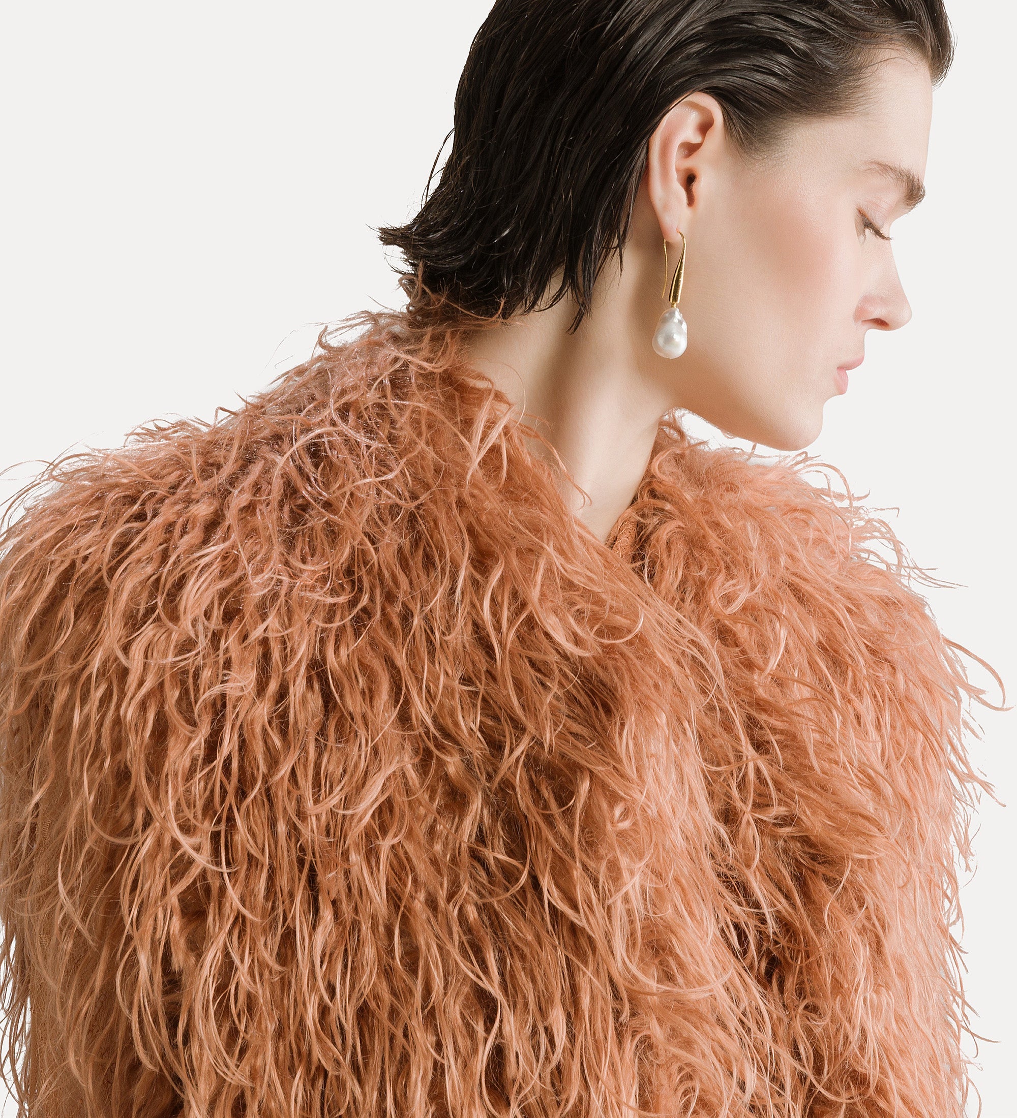 mongolian faux fur gilet the