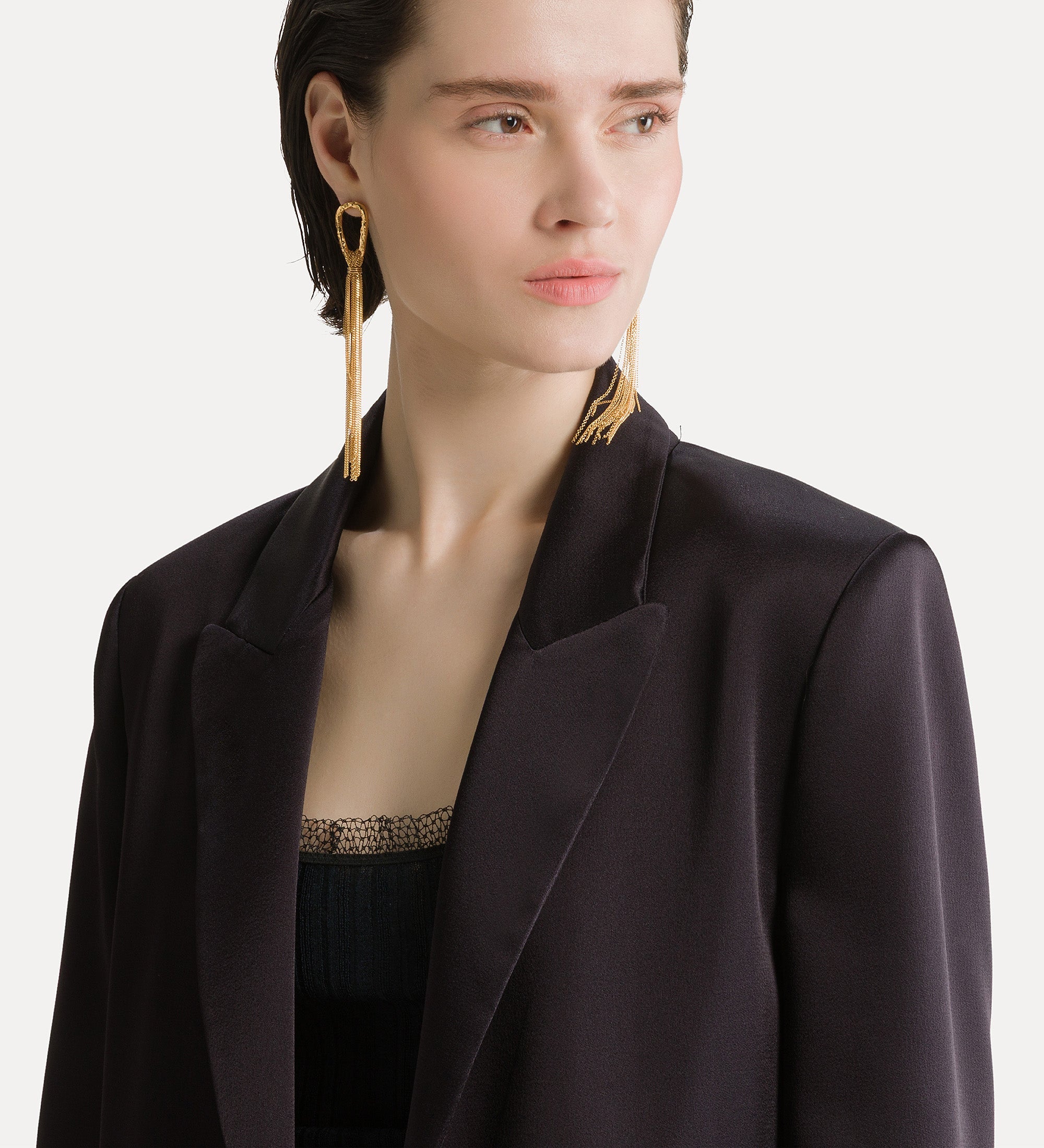 shiny envers satin jacket notte