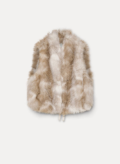 gilet en éco–siberian husky mandorla