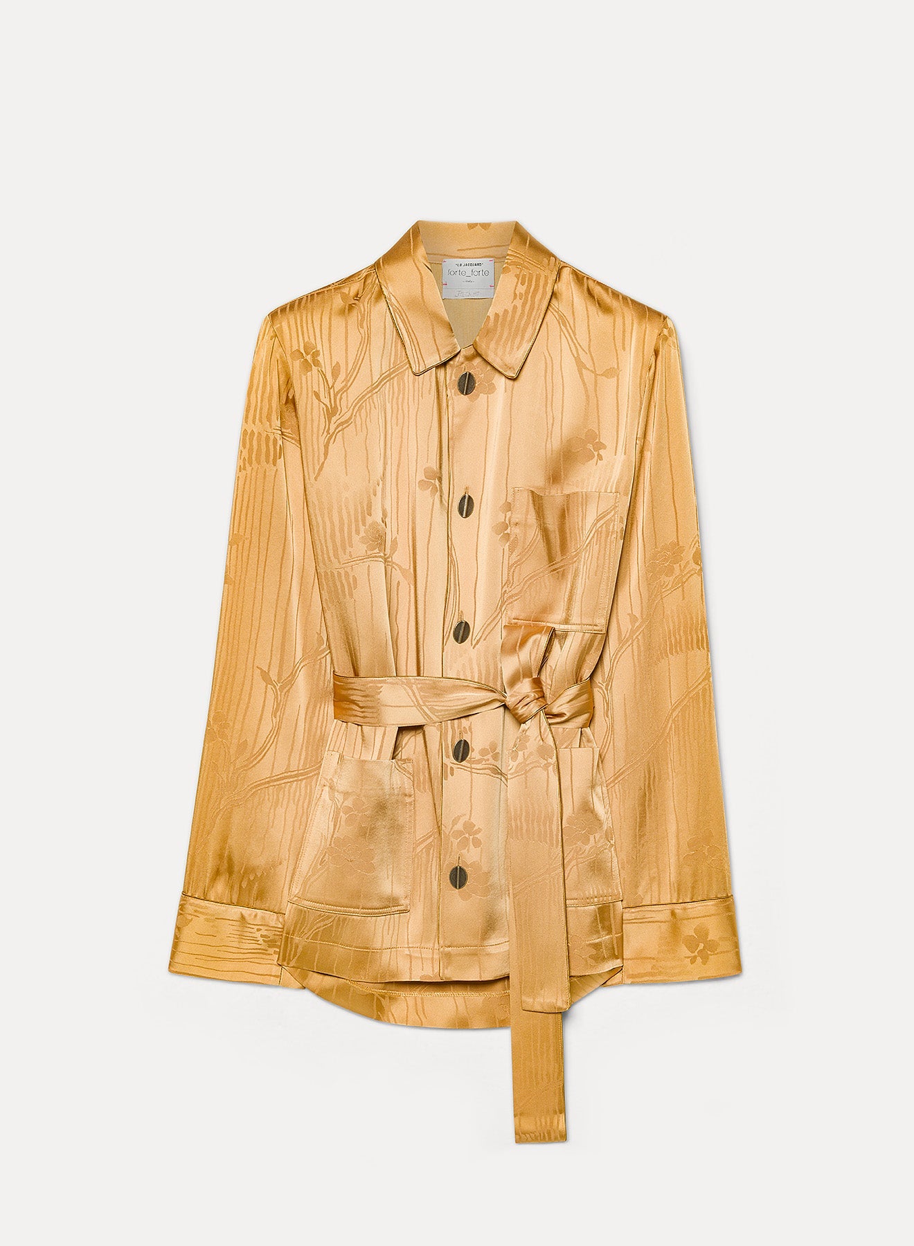“the lotus” jacquard pyjama jacket heliodore