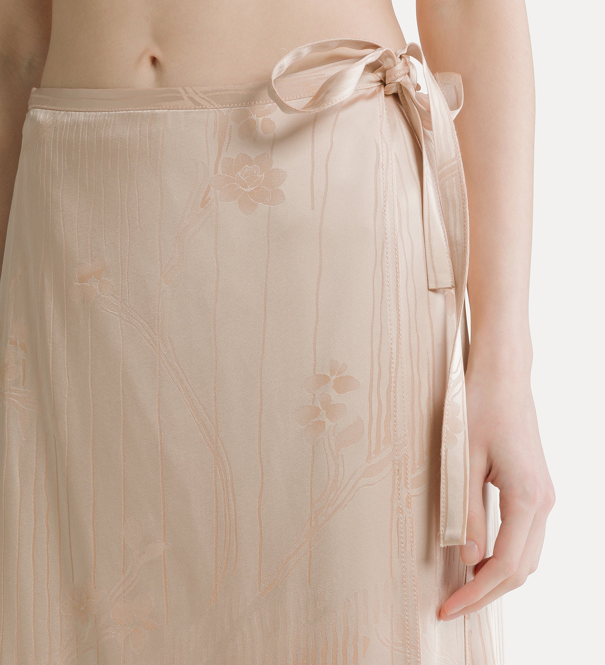 “the lotus” jacquard sarong skirt loto