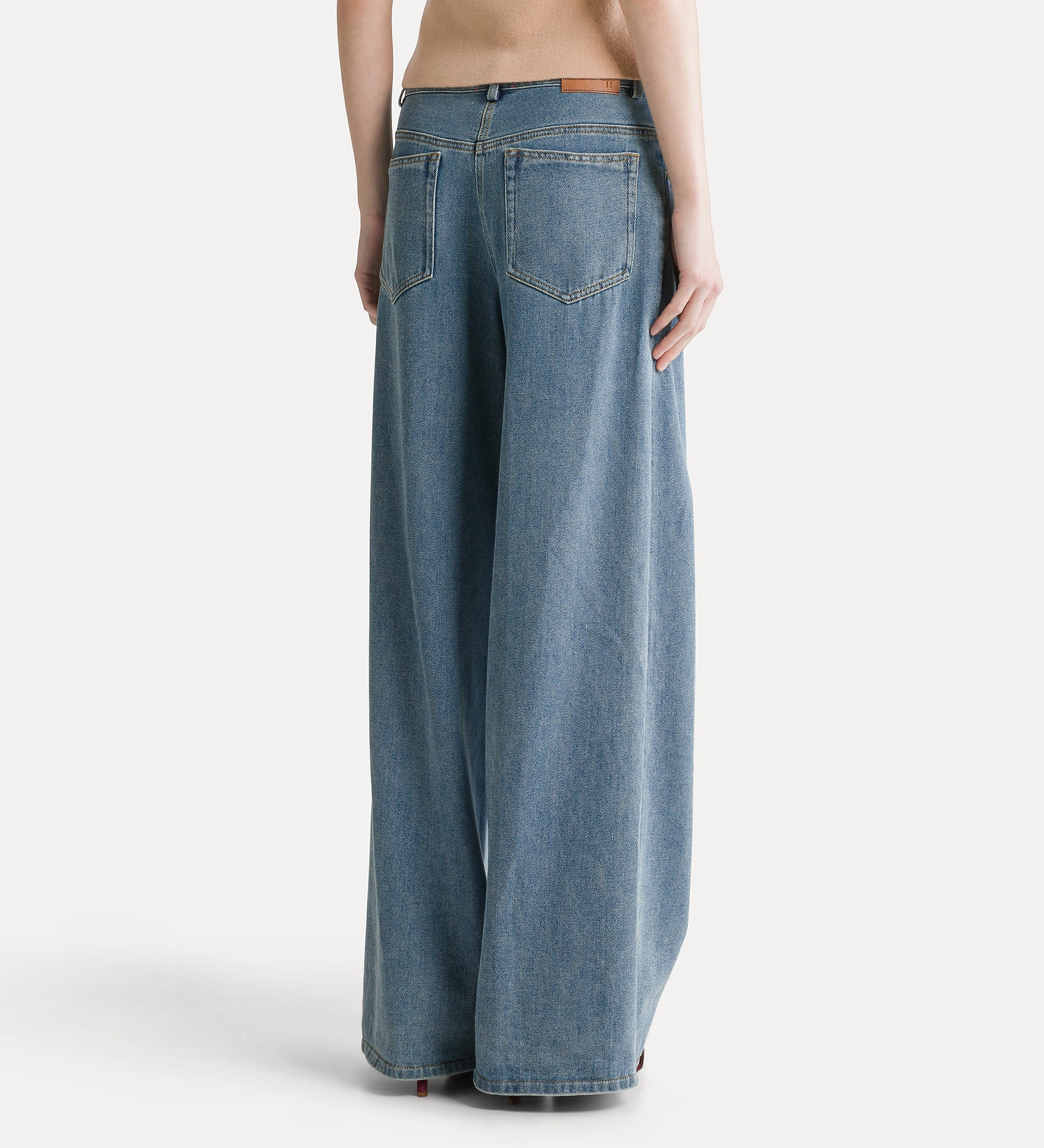 cavalry denim 5–pocket trousers celeste