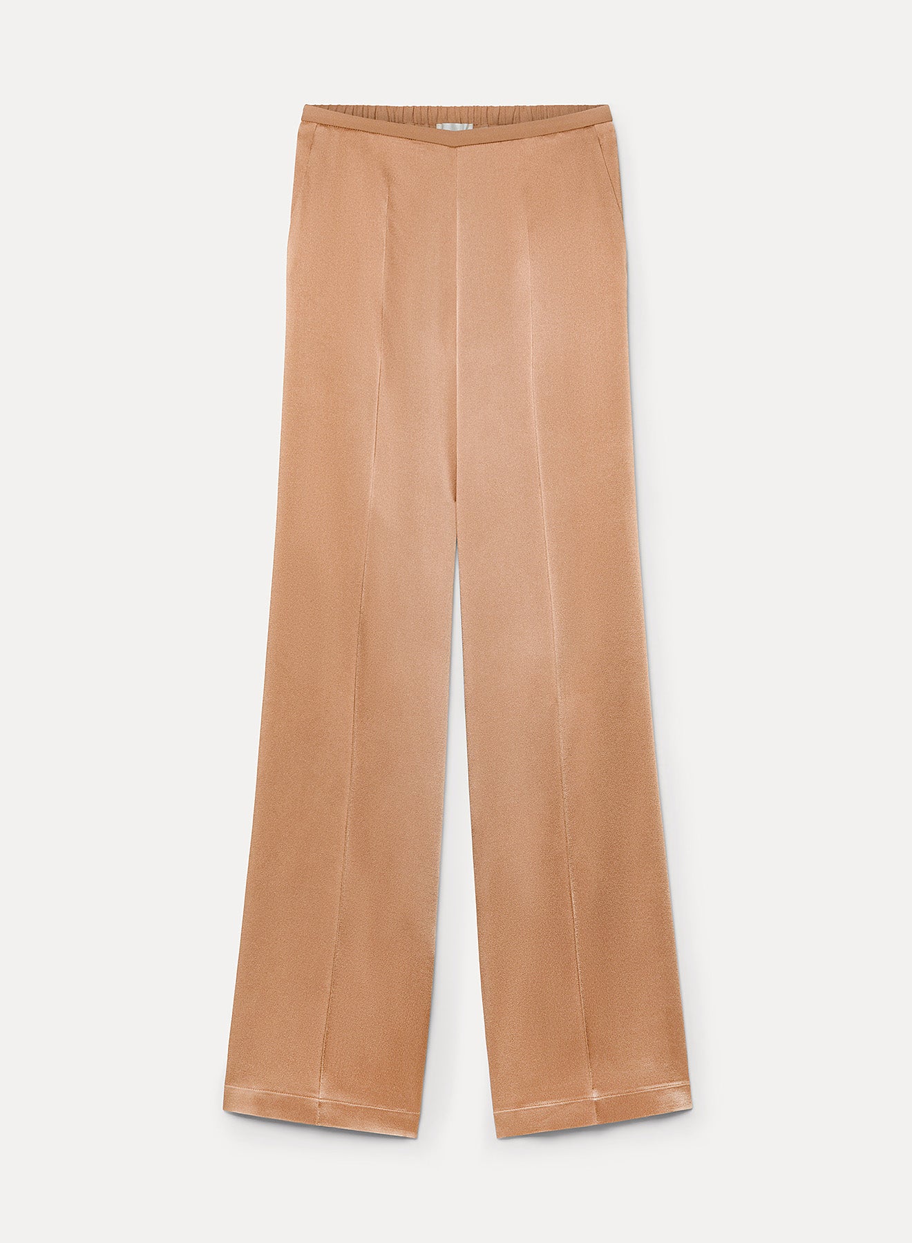 envers satin high–waisted trousers the