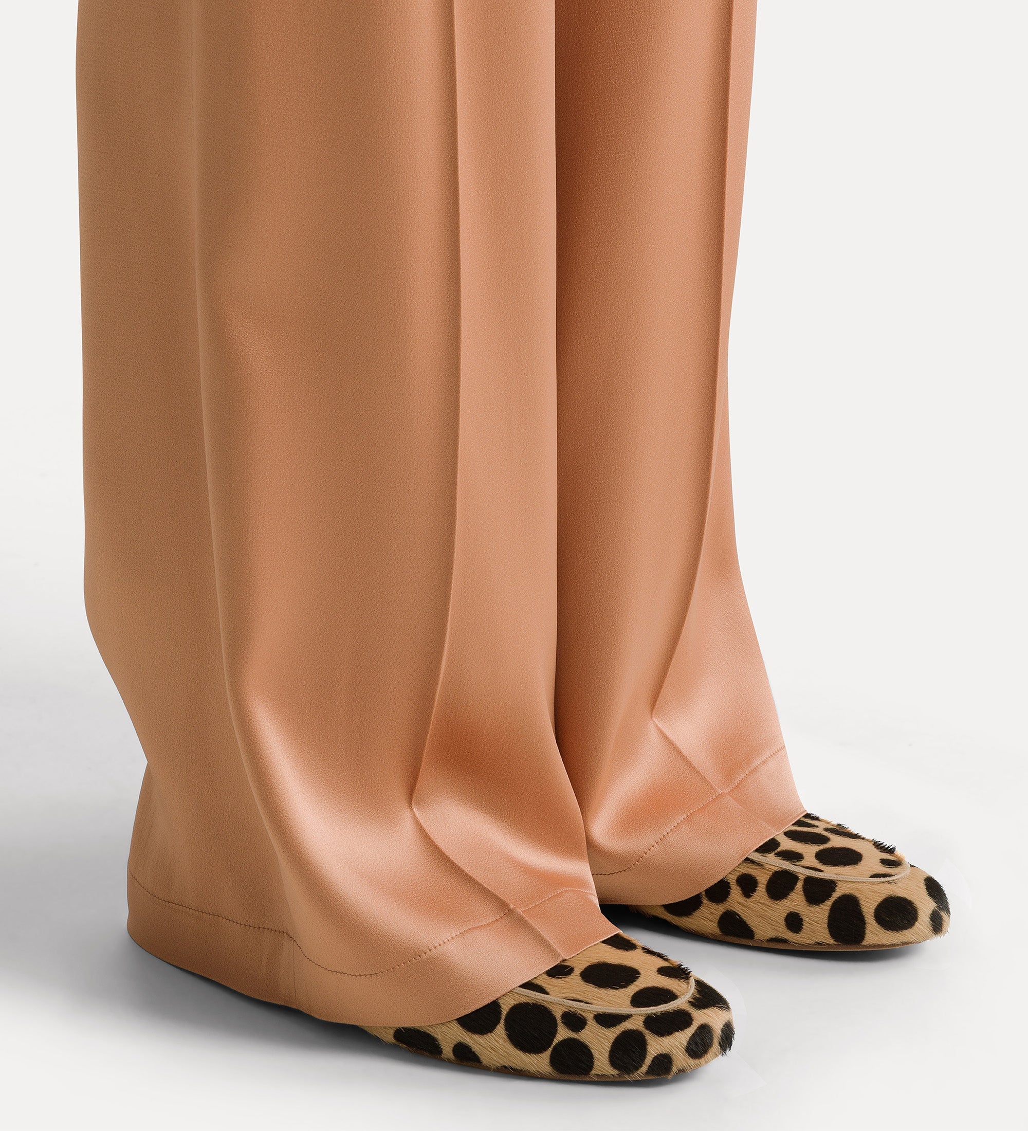 envers satin high–waisted trousers the