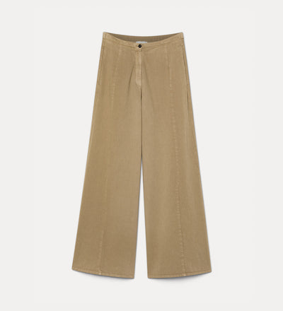 pantalon ample en sergé de coton cumino