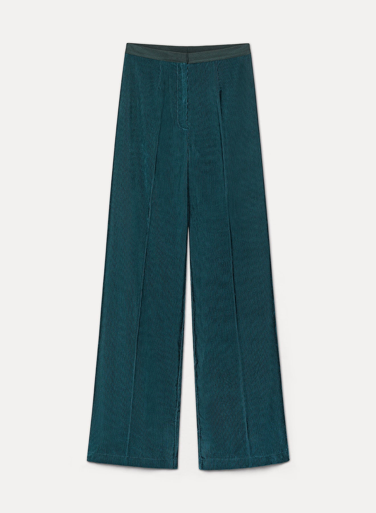 high–waisted pinwale corduroy trousers jade