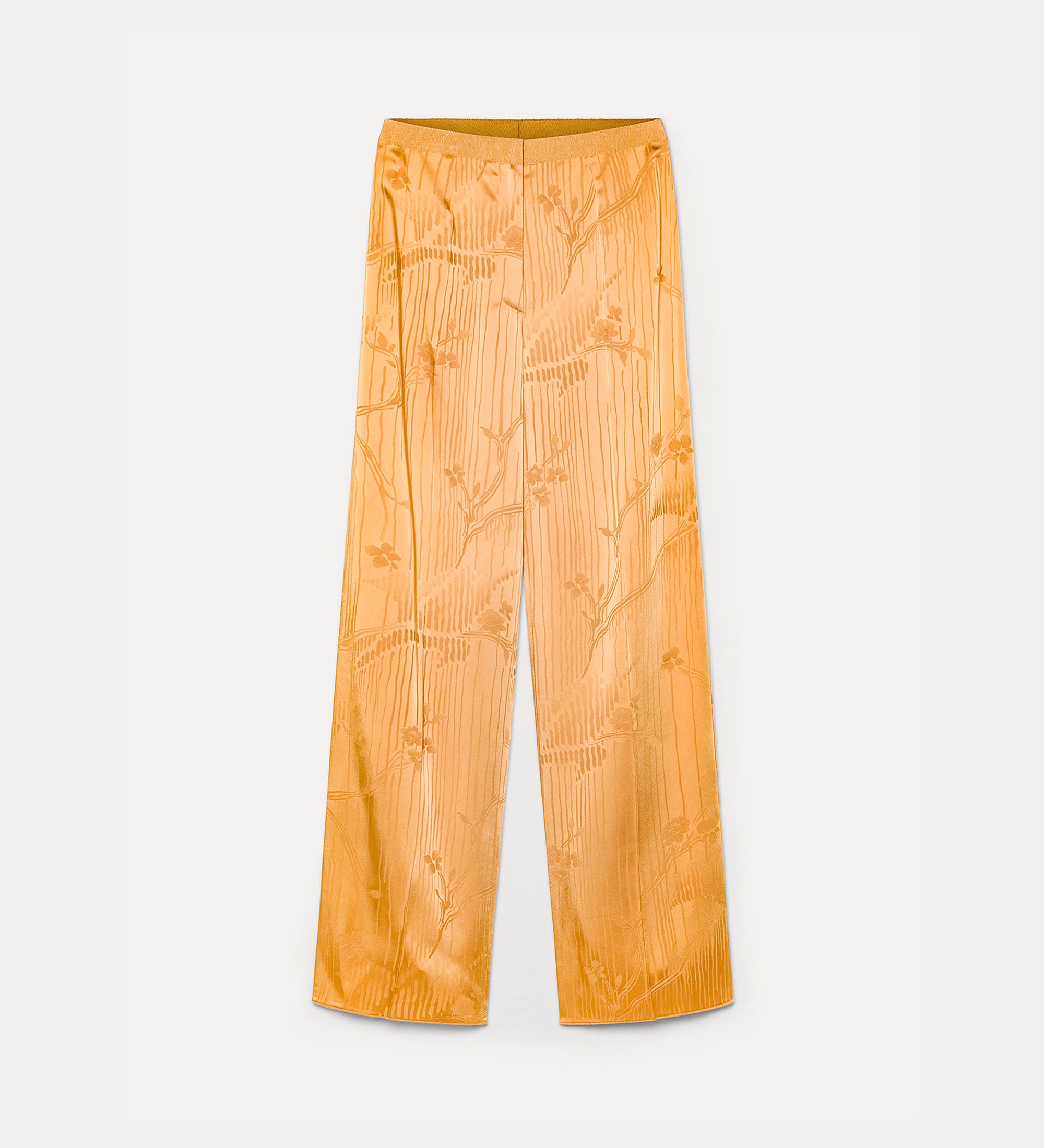 pantalone vita alta jaquard fluido "the lotus" heliodore