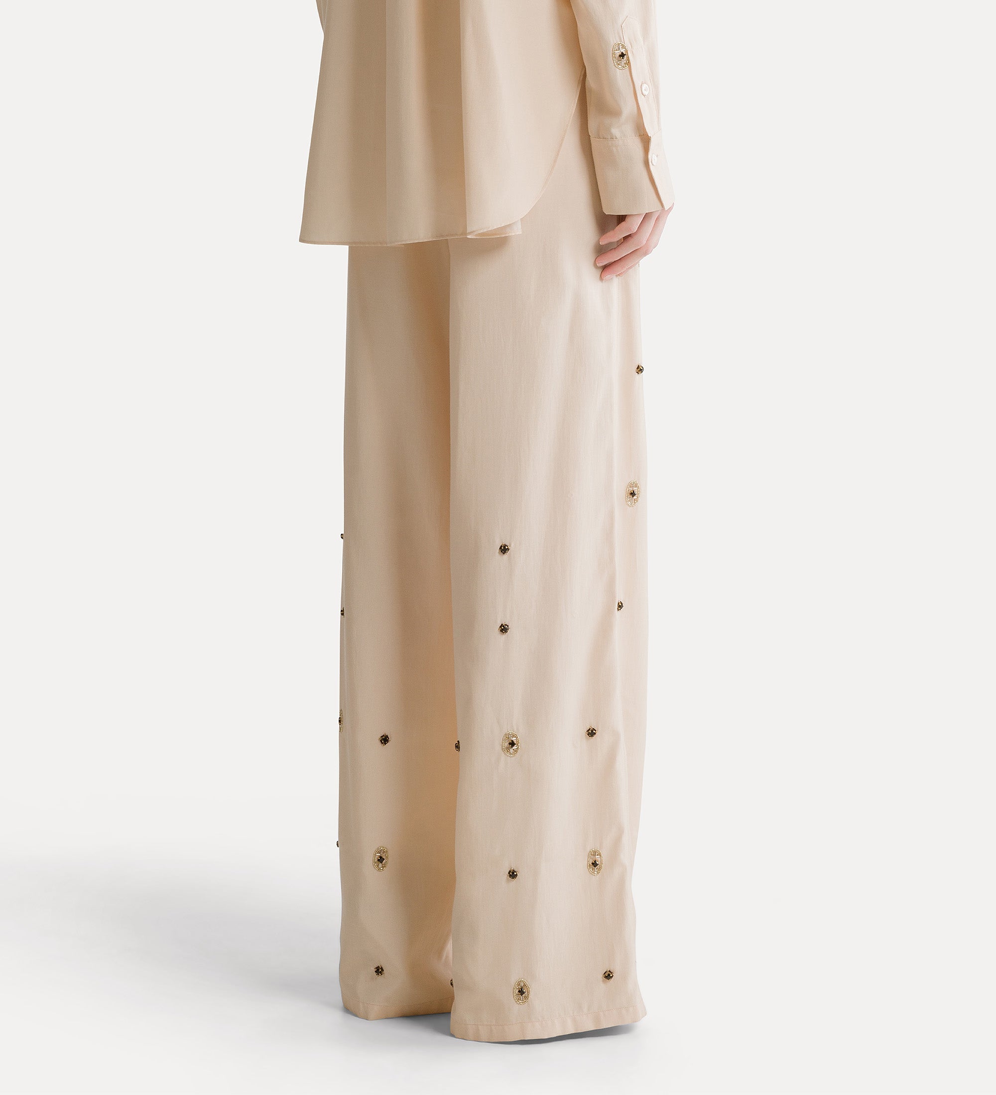 pantalone maschile twill chic ricamo "le club" loto