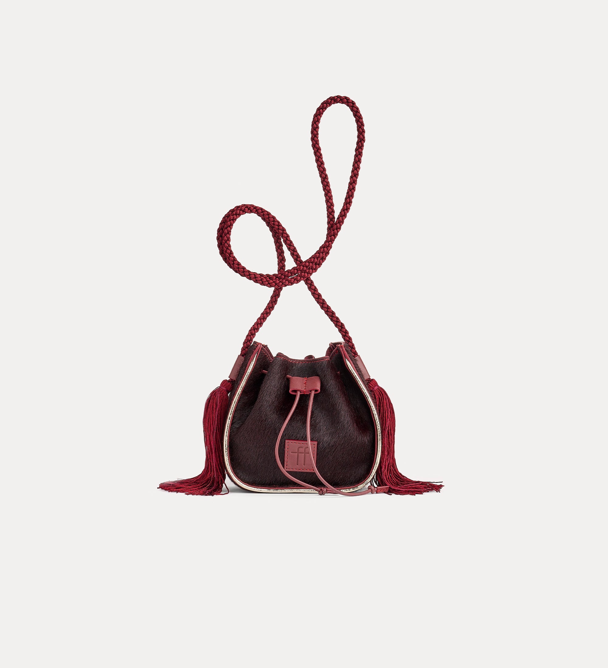 “my pepita” mini bucket bag rust