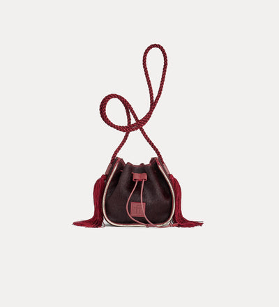 mini sac seau “my pepita” rust
