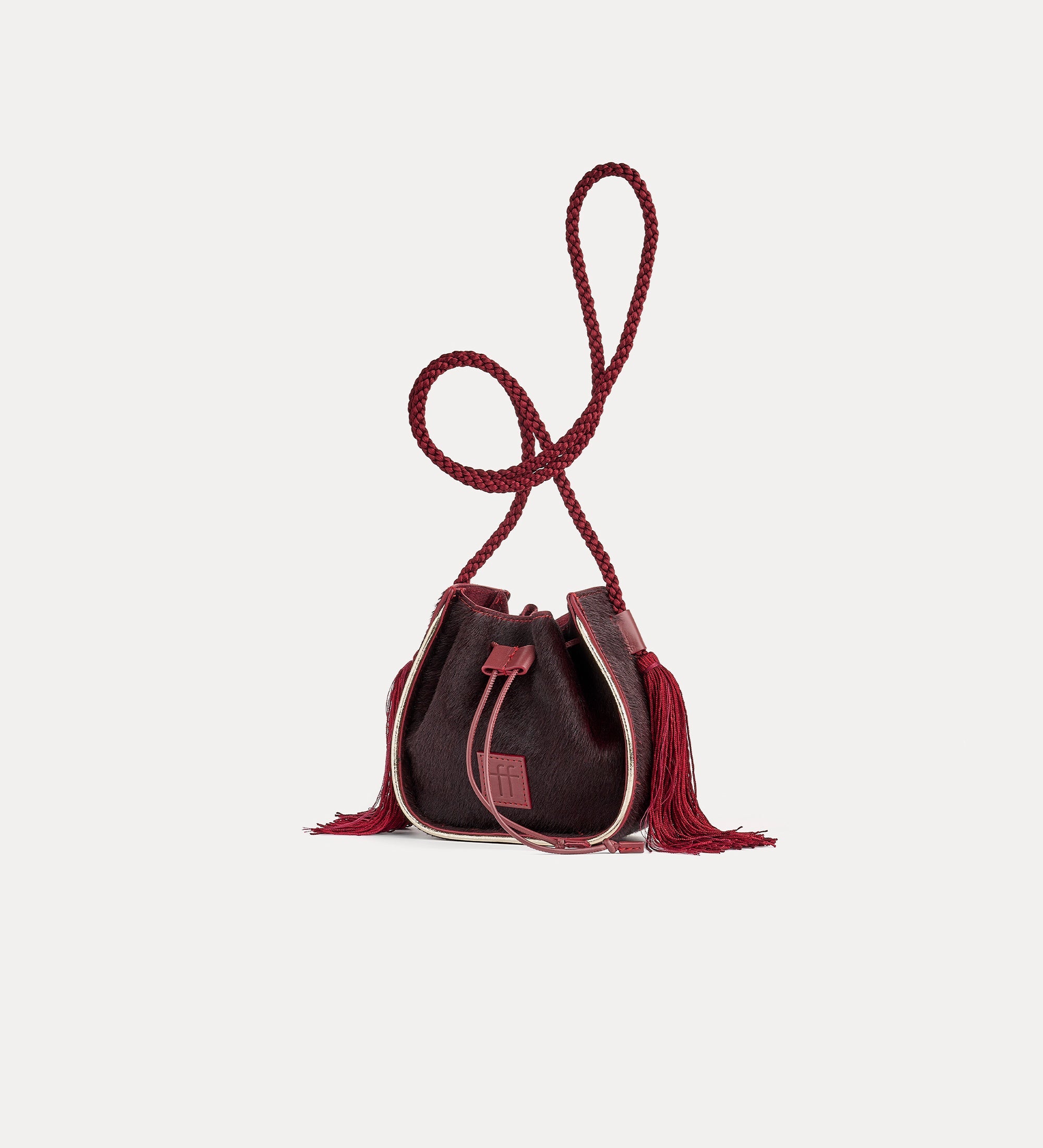 “my pepita” mini bucket bag rust