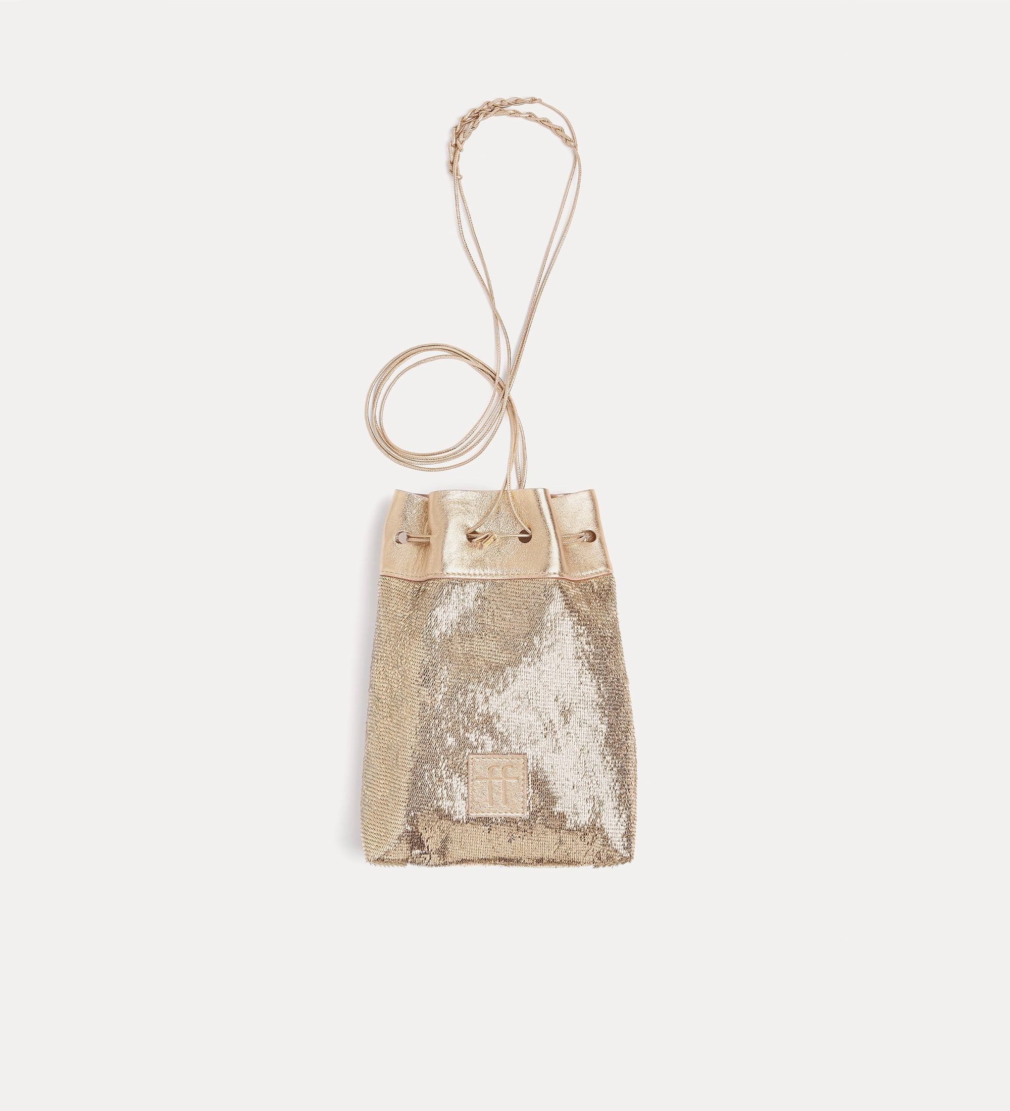 flat bucket bag  platino