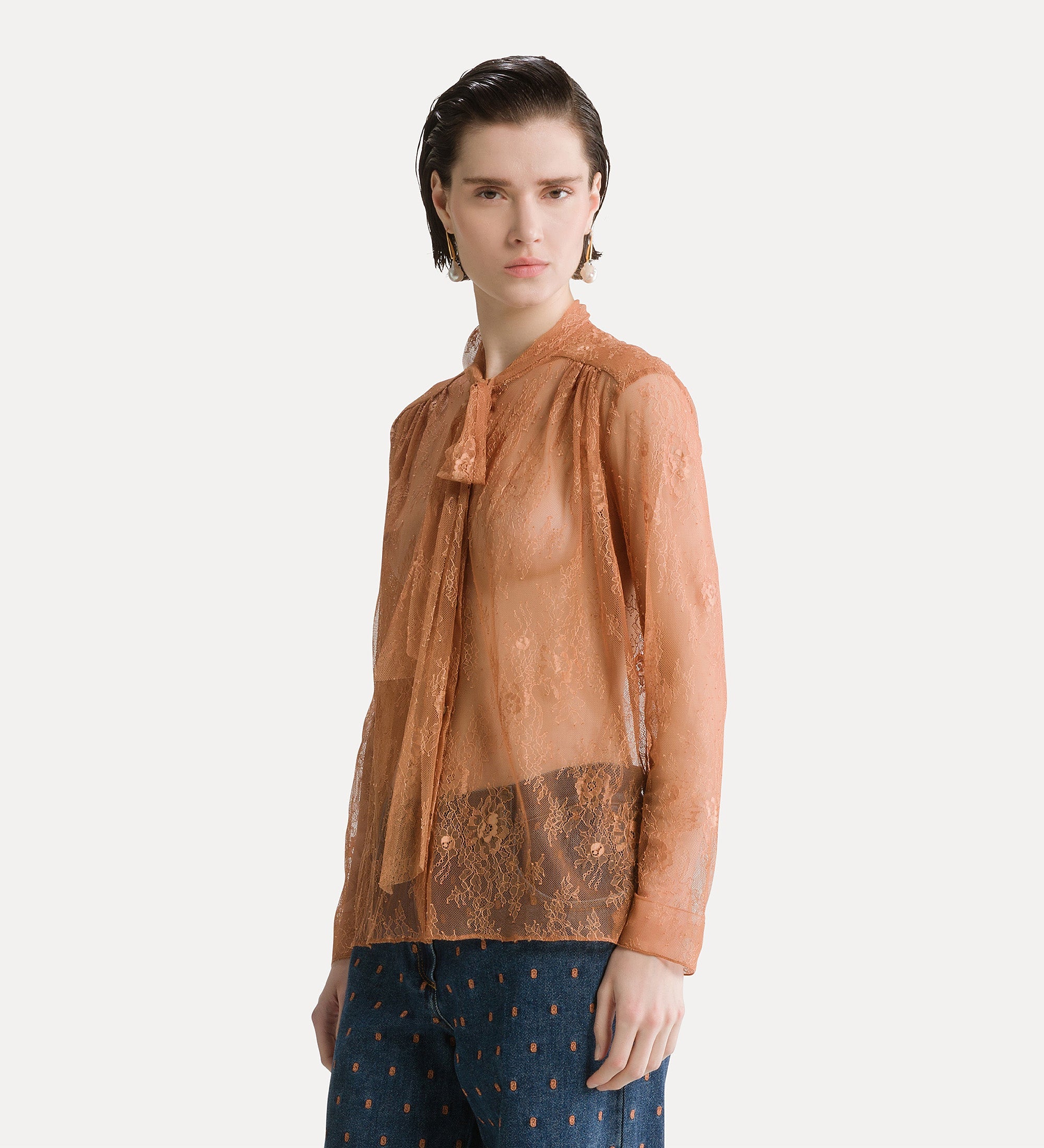 camicia bow ties pizzo chantilly the