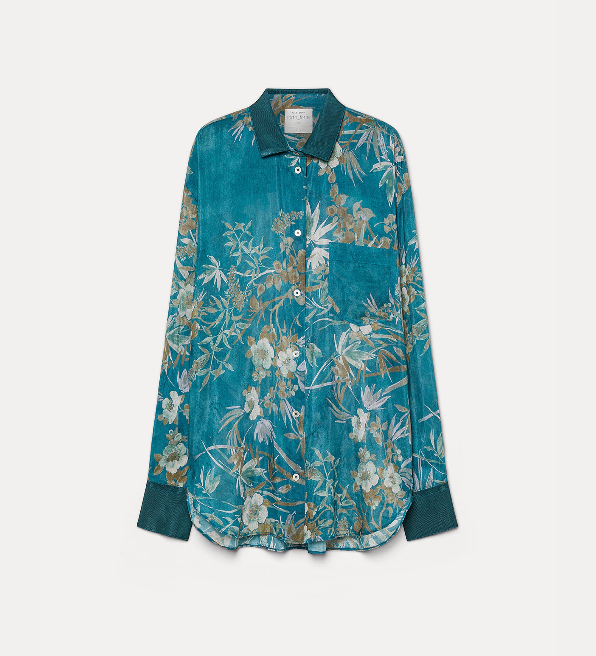 camicia maschile voile co/se "le bambou secret" jade