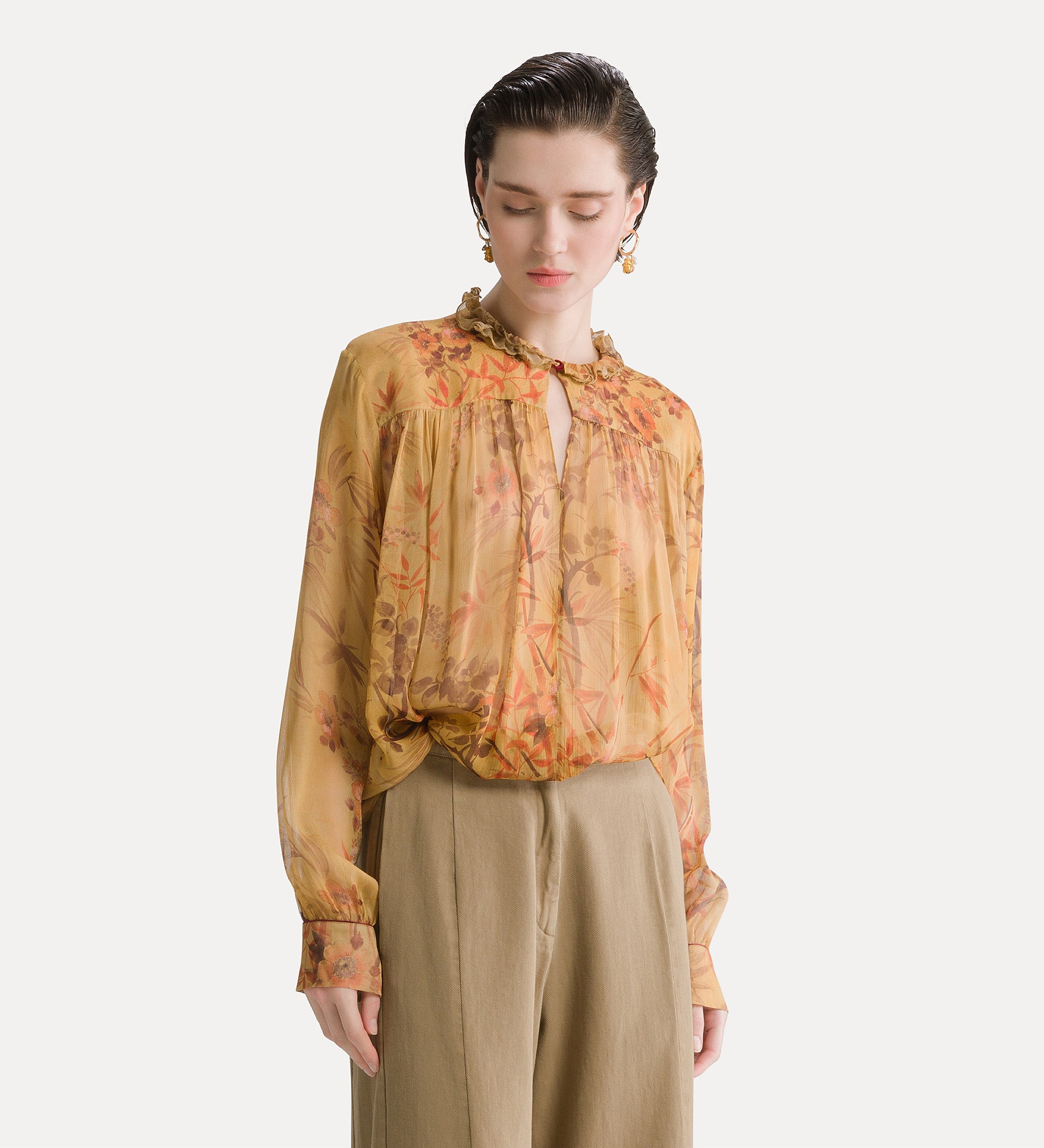 “le bambou secret” crepon bohemian shirt heliodore
