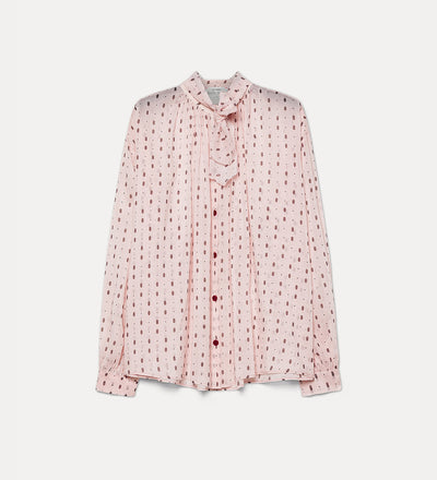 bohemian shirt with “le club” print blossom
