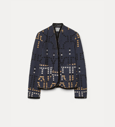 “samarcanda” jacquard jacket notte