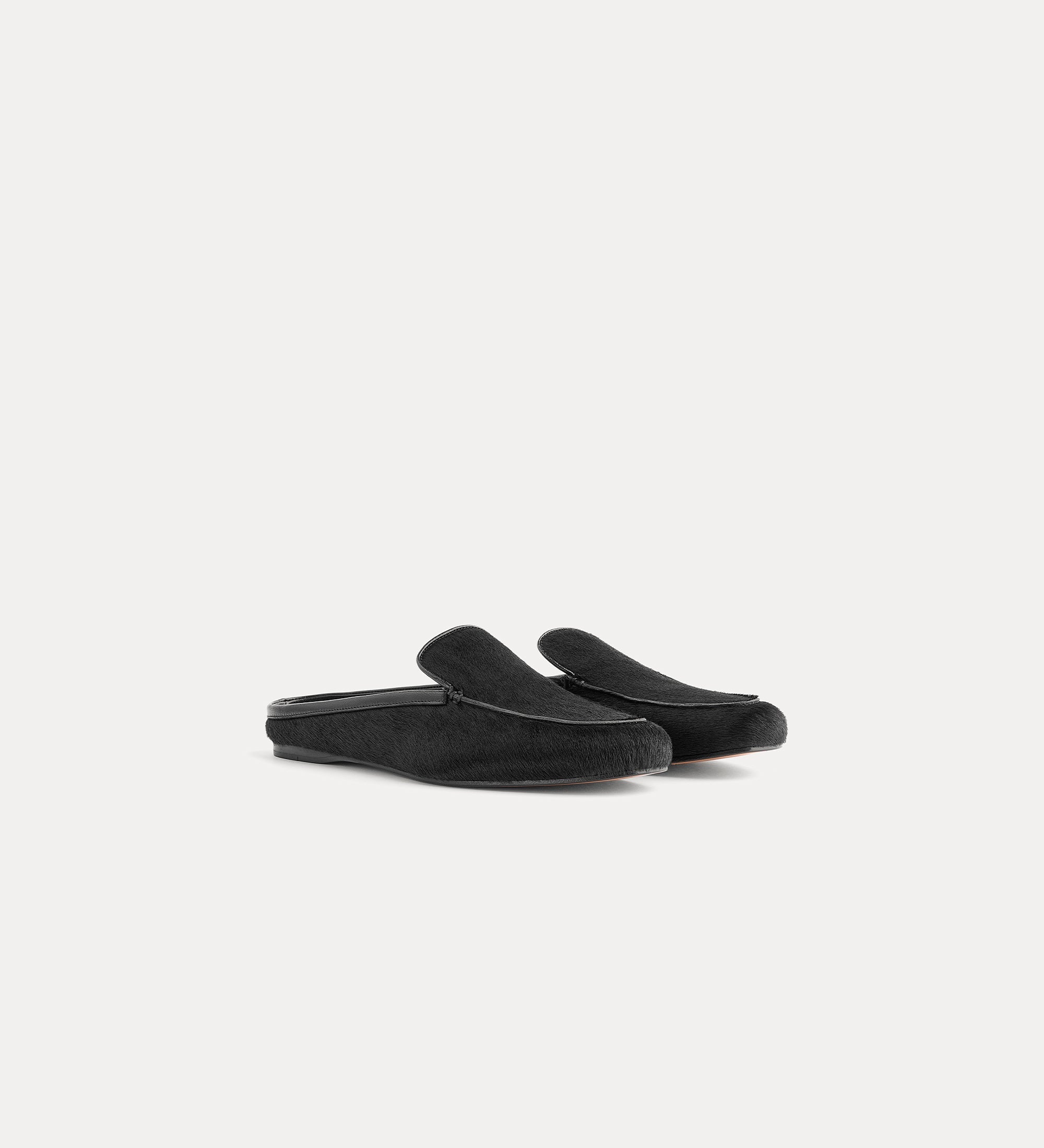 pony skin sabot loafers nero