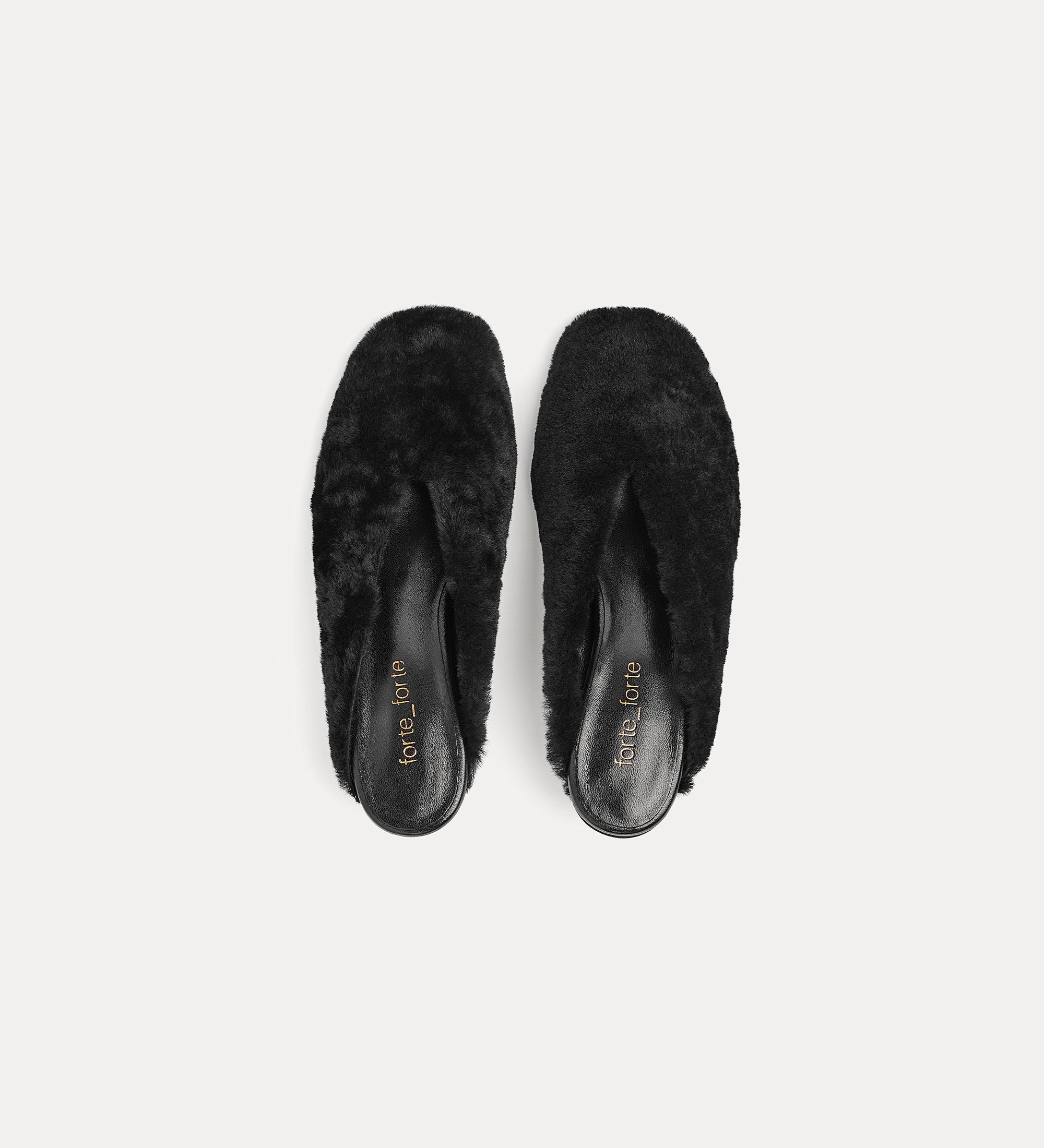 sheepskin sabots with metal heels nero