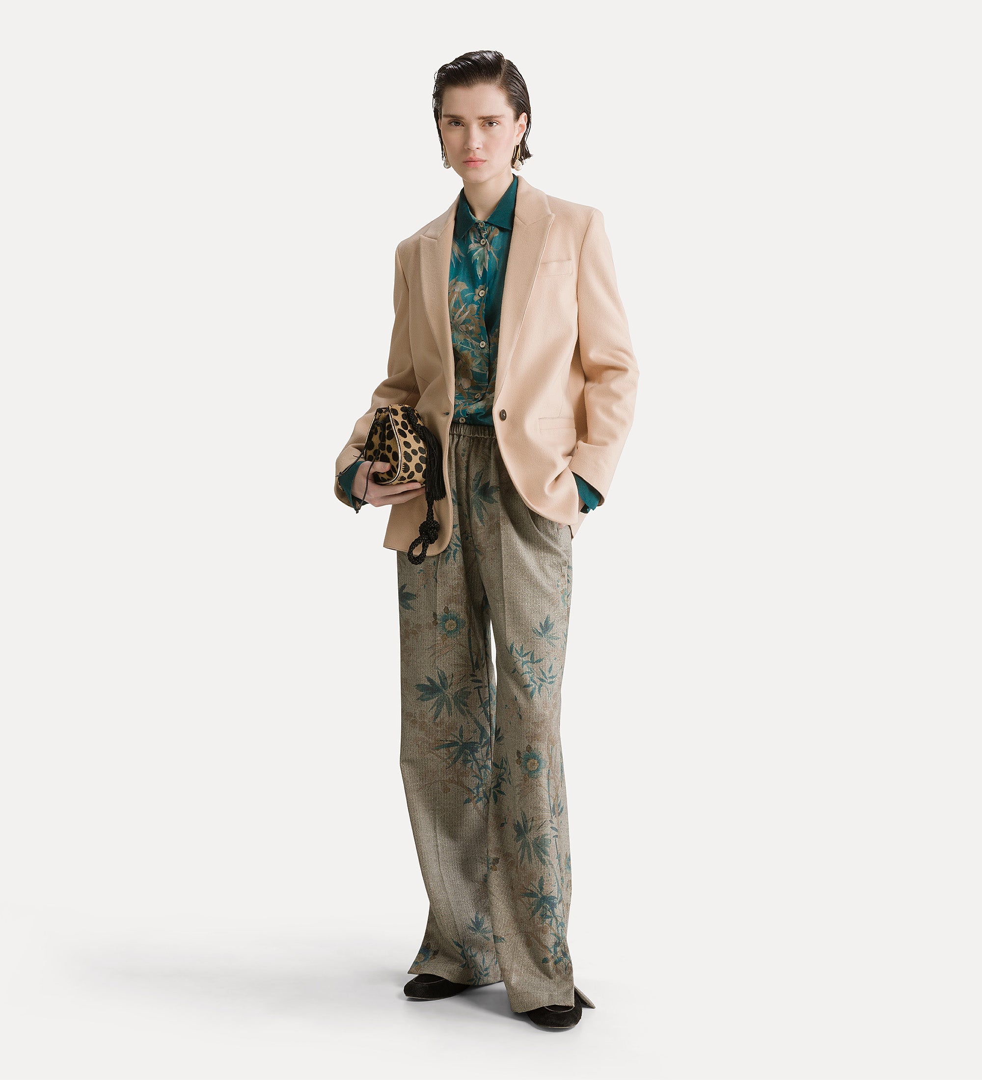 single–breasted blazer in light cloth loto