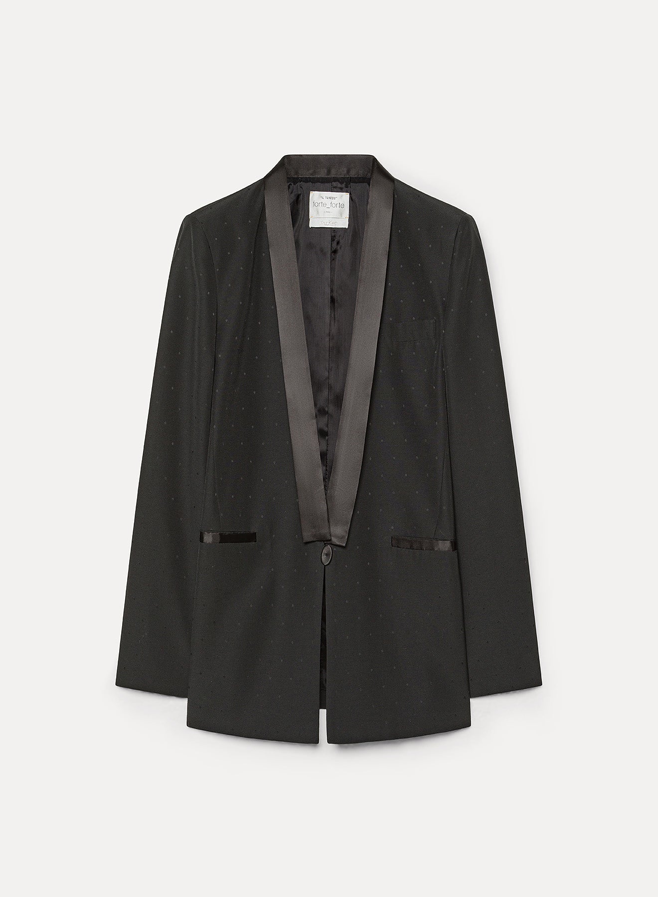 polka dot jacquard dinner jacket nero