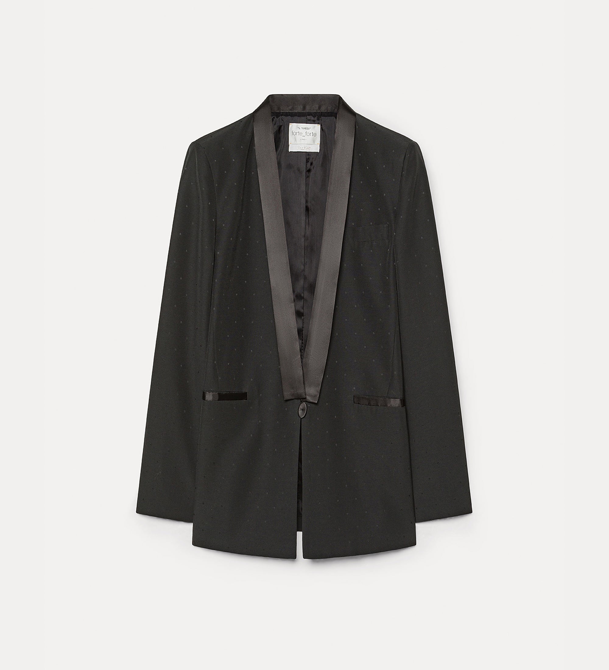 polka dot jacquard dinner jacket nero