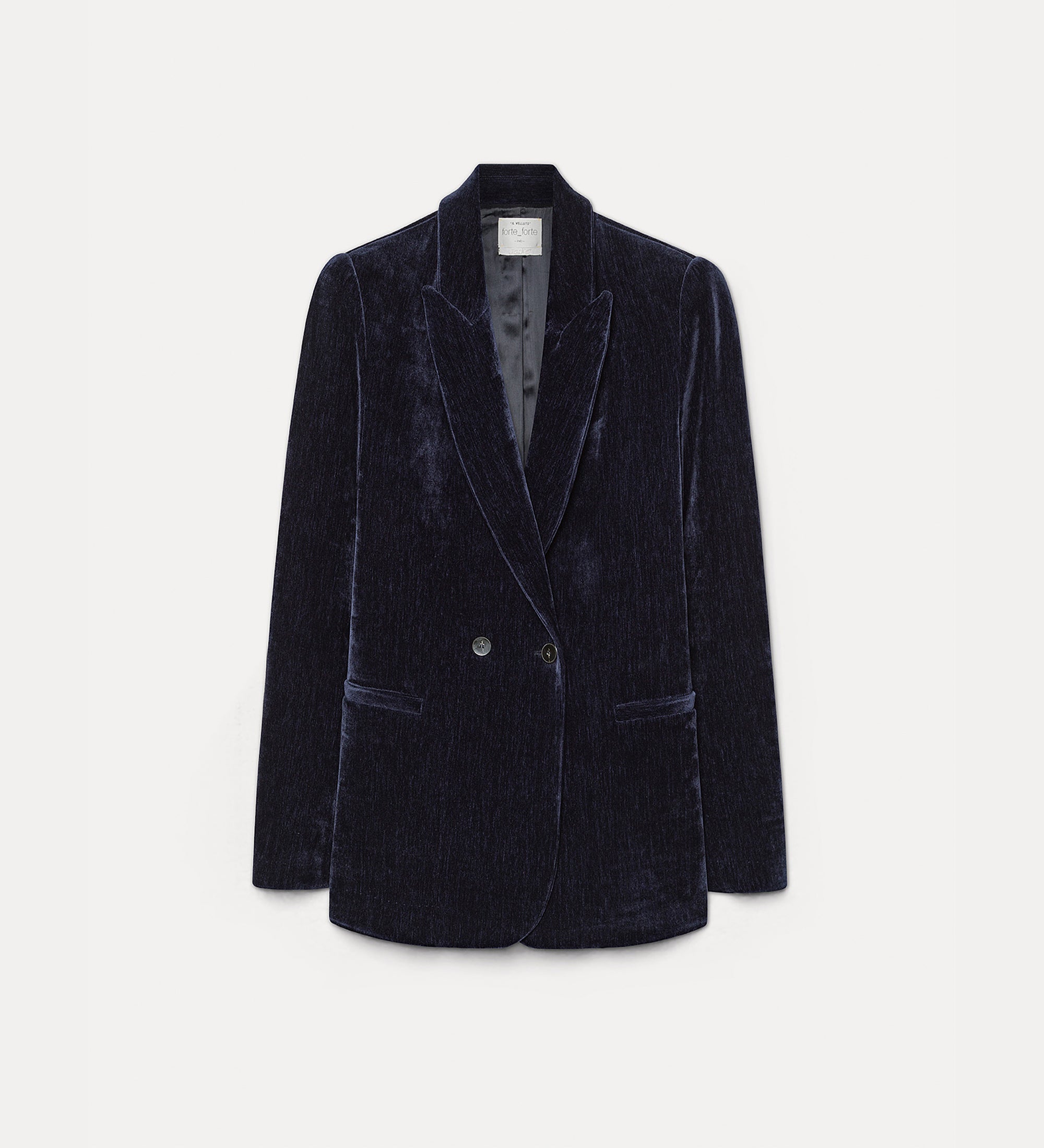 blazer en velours à double boutonnage notte