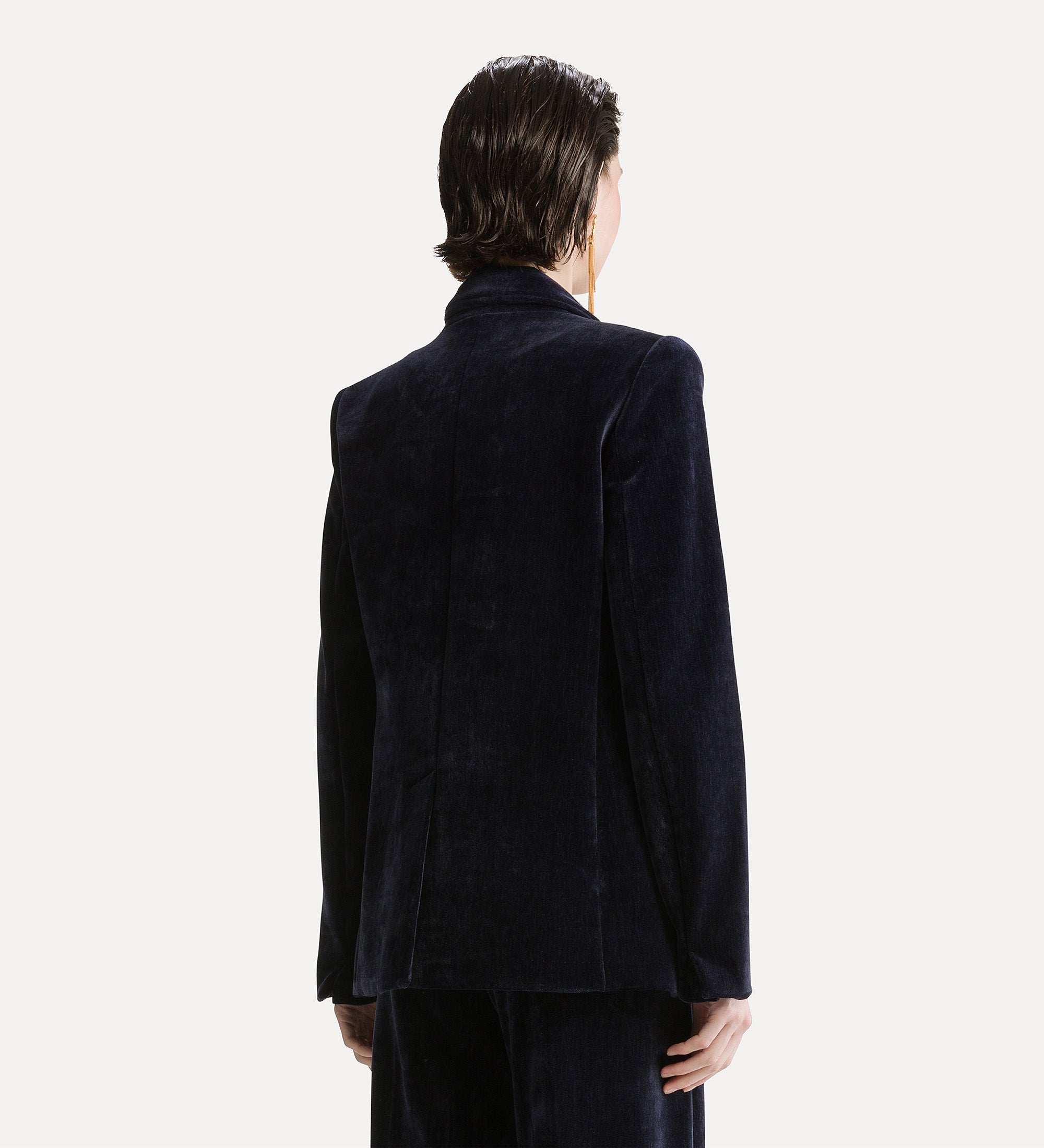 blazer en velours à double boutonnage notte