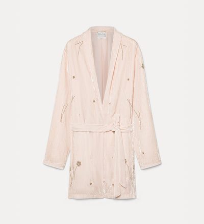 “fleurs d'orient” velvet kimono loto