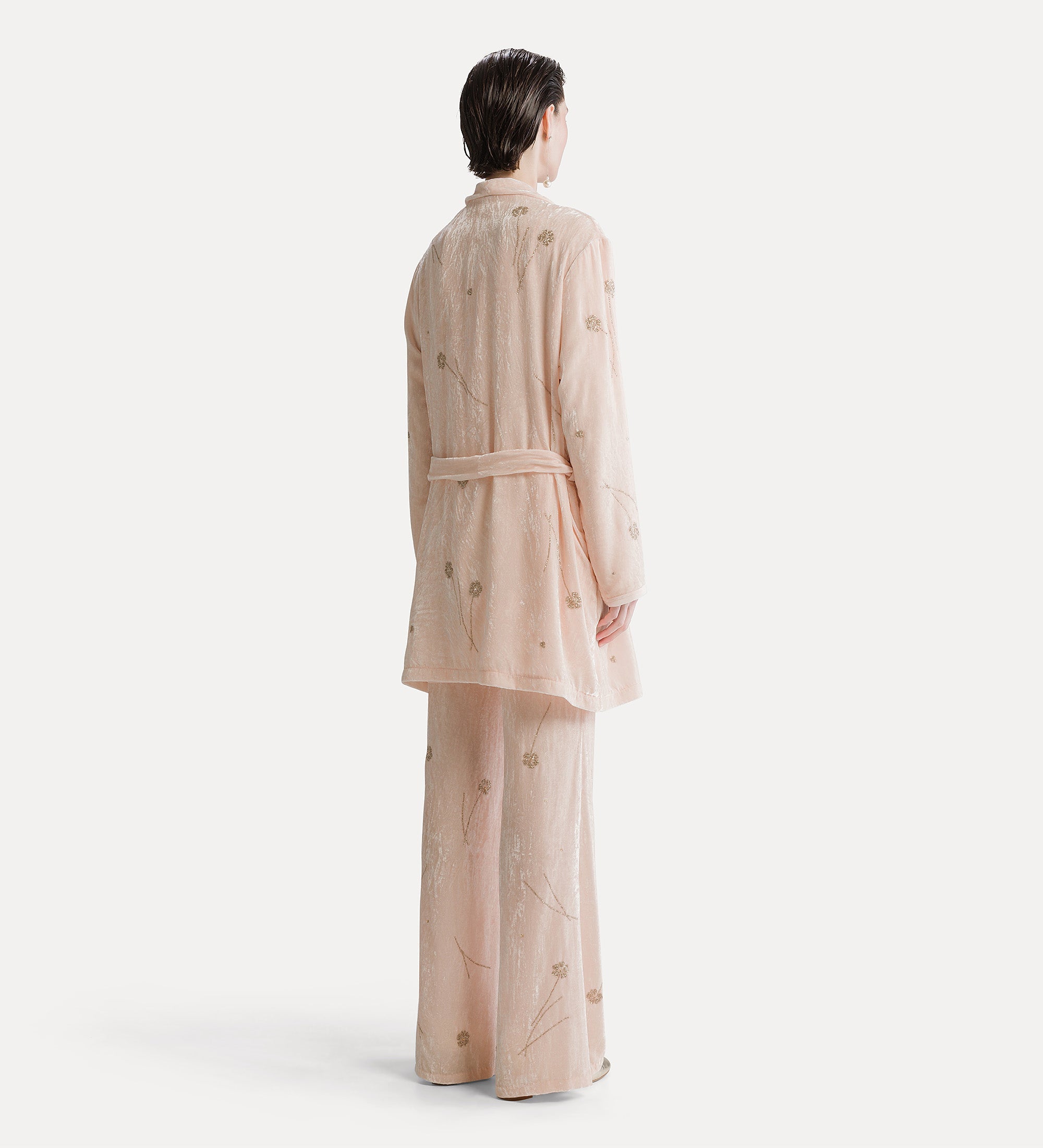 kimono en velours “fleurs d'orient” loto