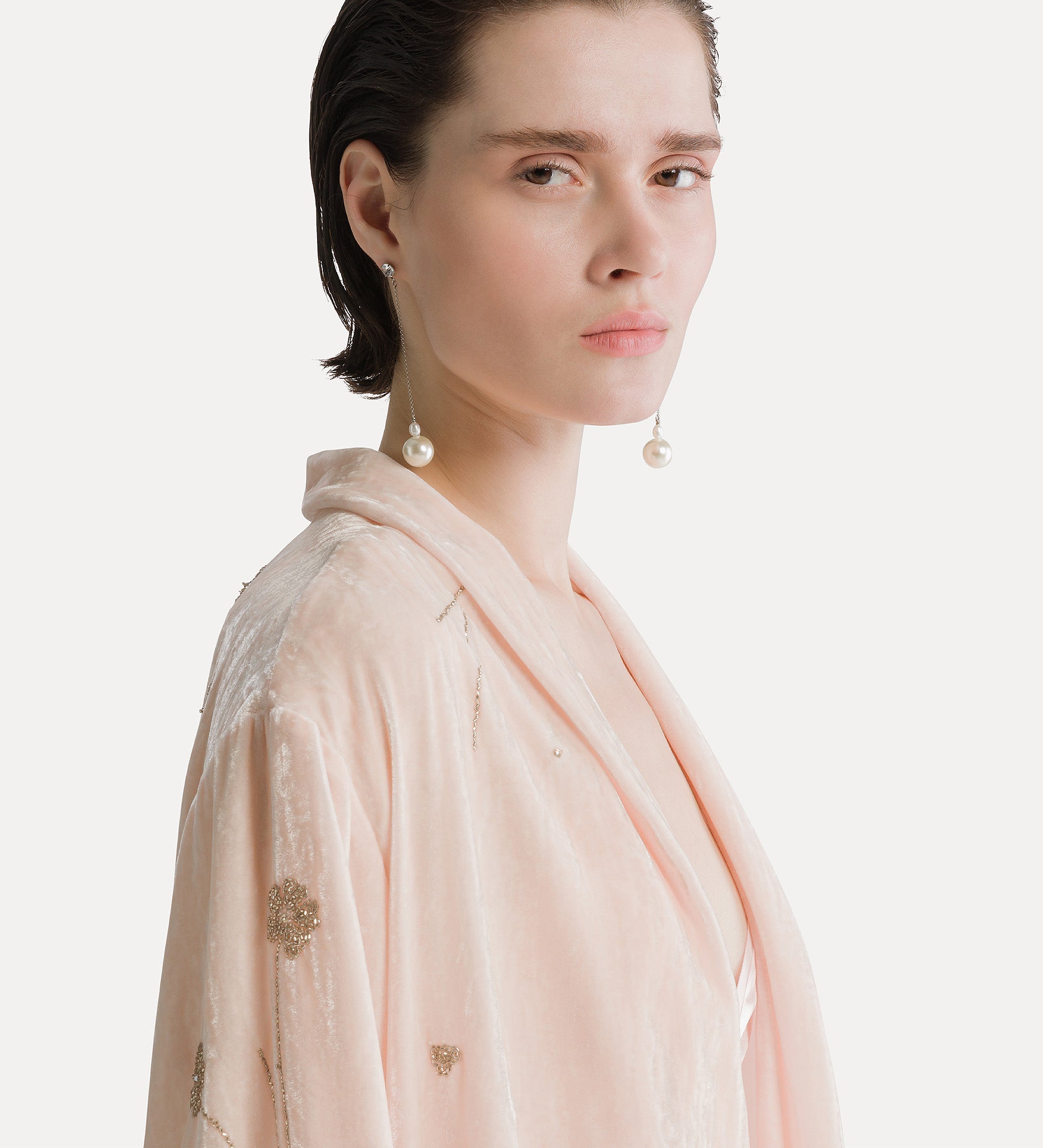kimono en velours “fleurs d'orient” loto