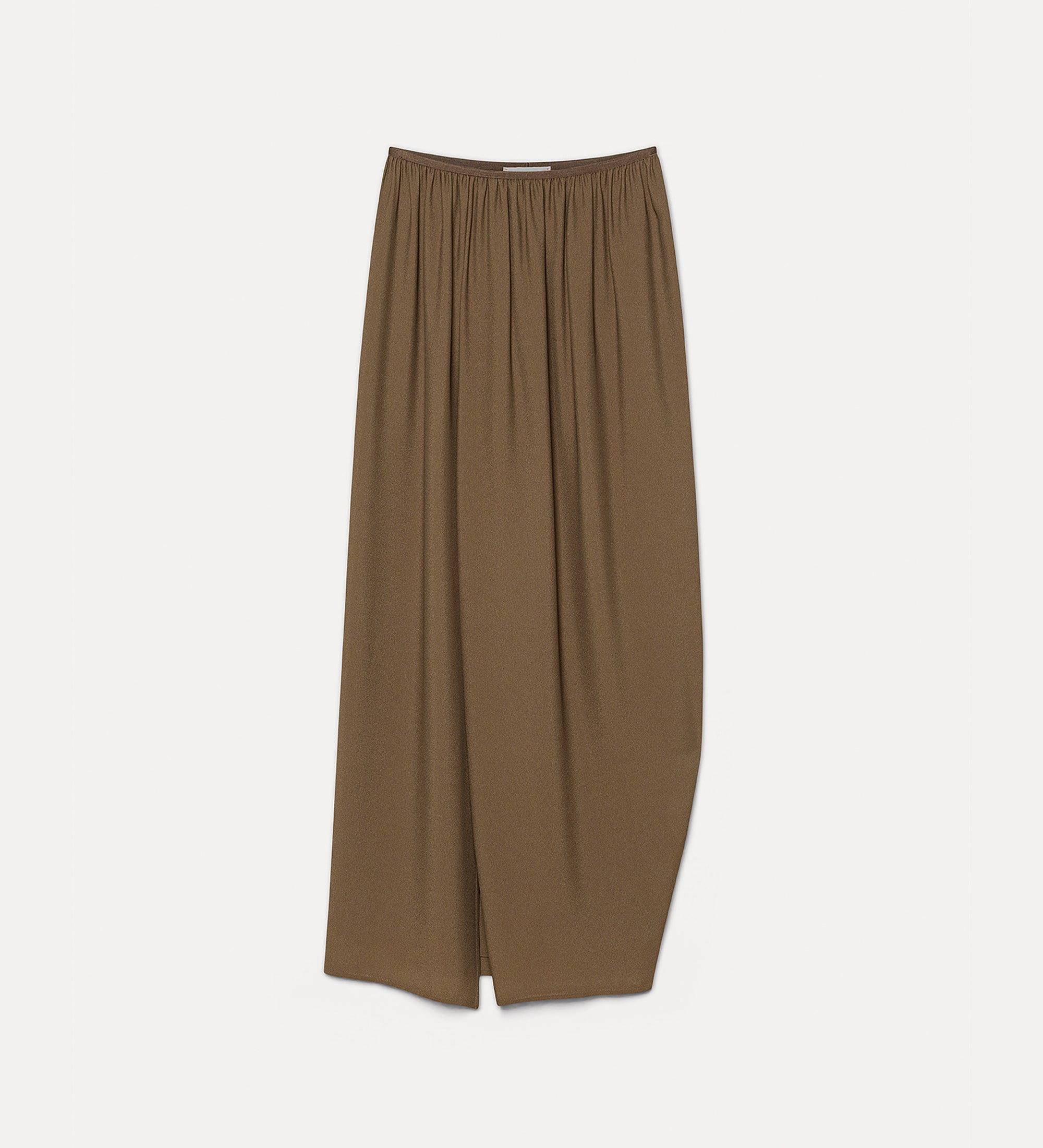silk–blend marocaine skirt with slit oud