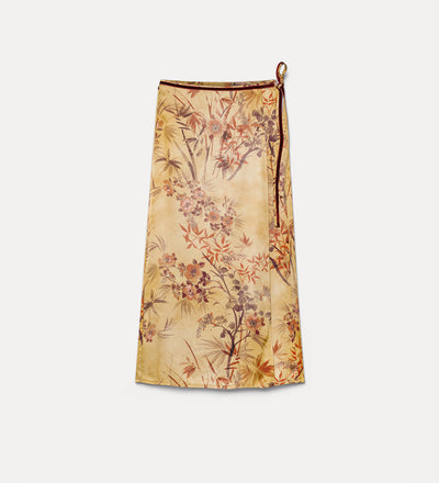 jupe paréo en satin “le bambou secret” heliodore