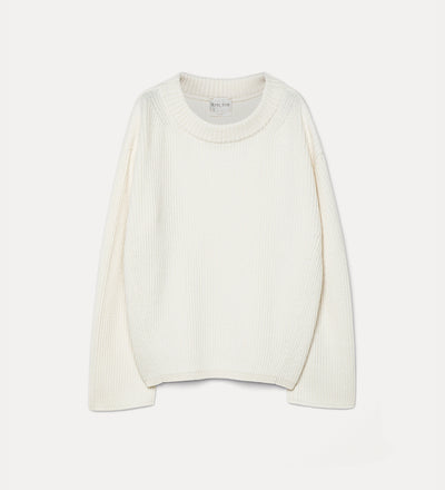 wool and ribbed knit jumper pure