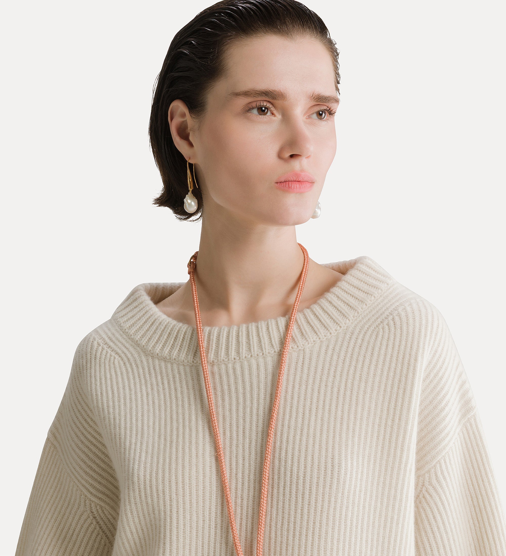 wool and ribbed knit jumper pure